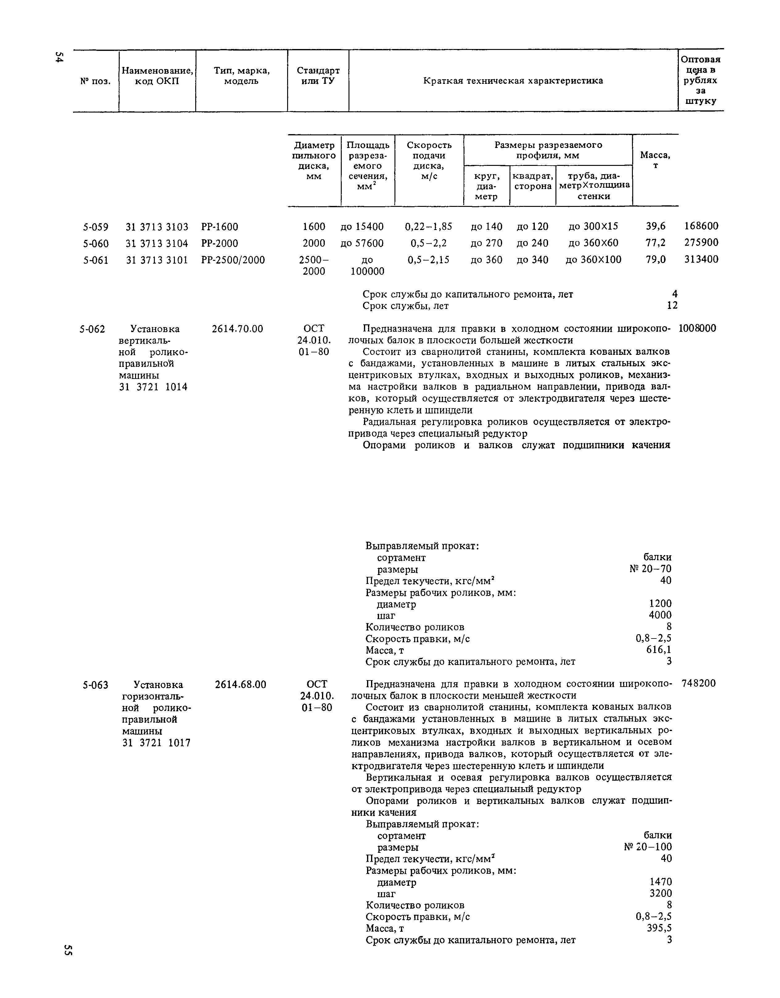 Прейскурант 19-01