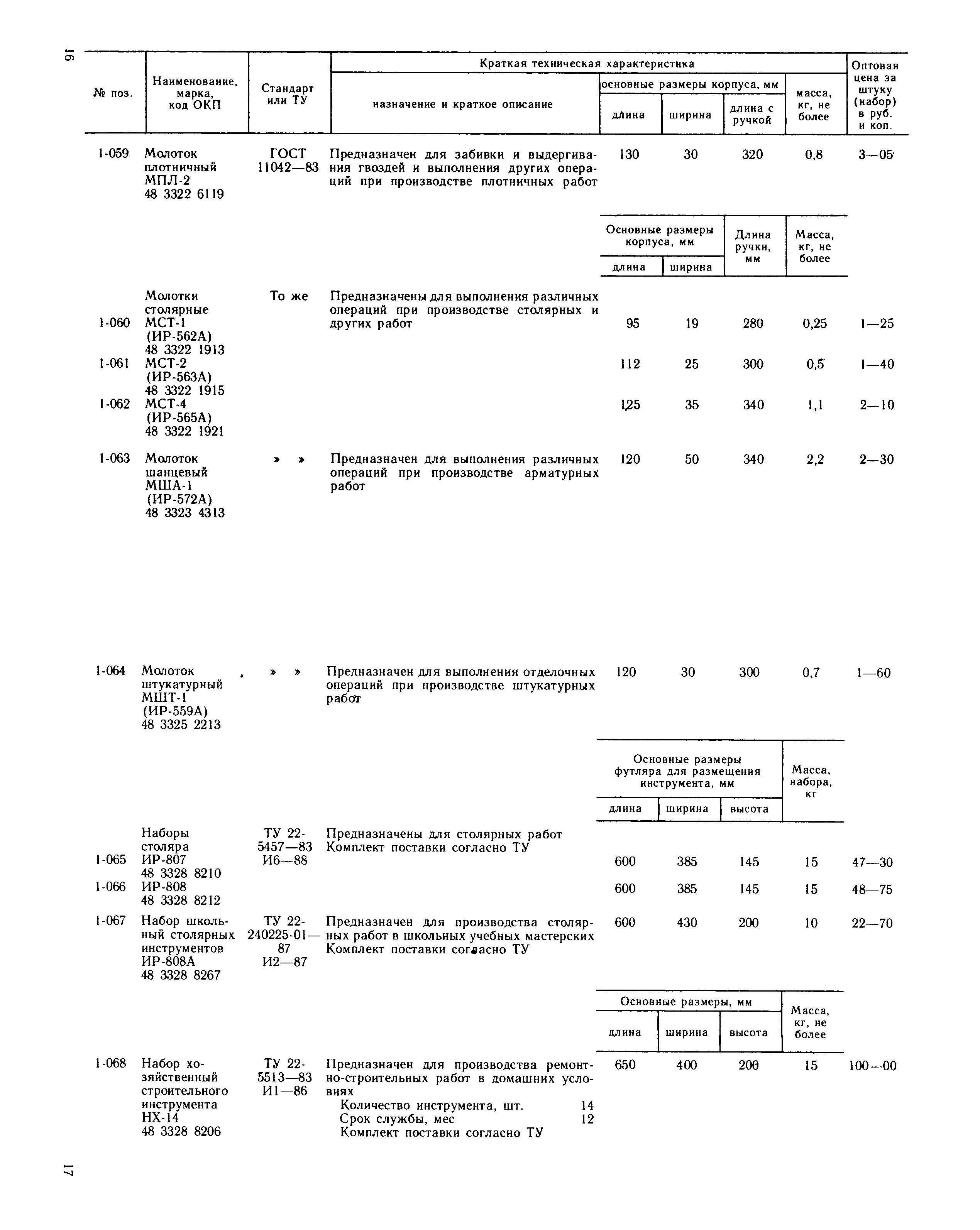 Прейскурант 22-04-49