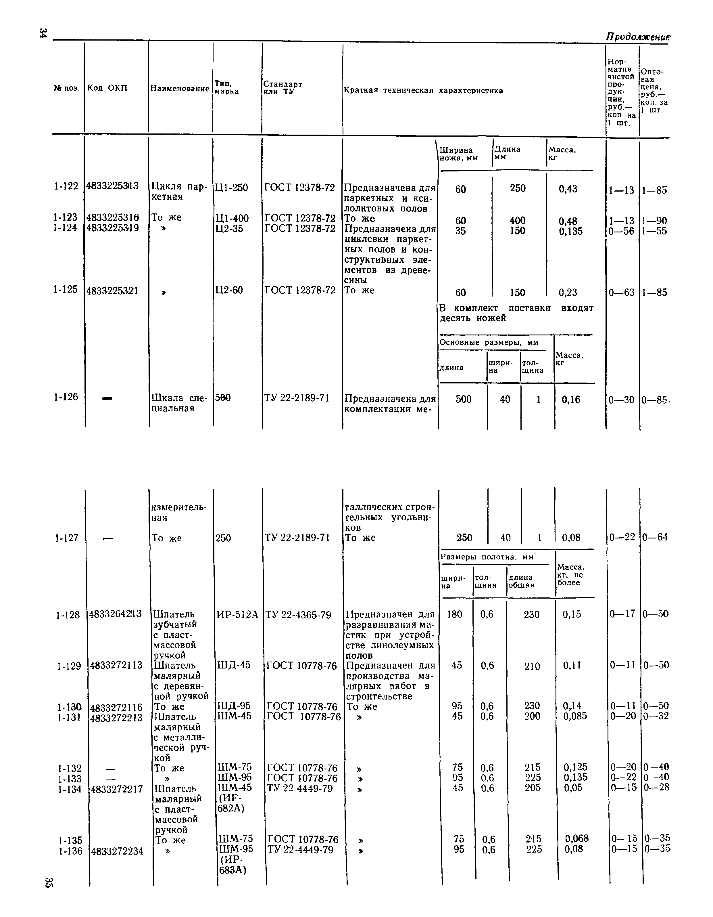 Прейскурант 22-04-49