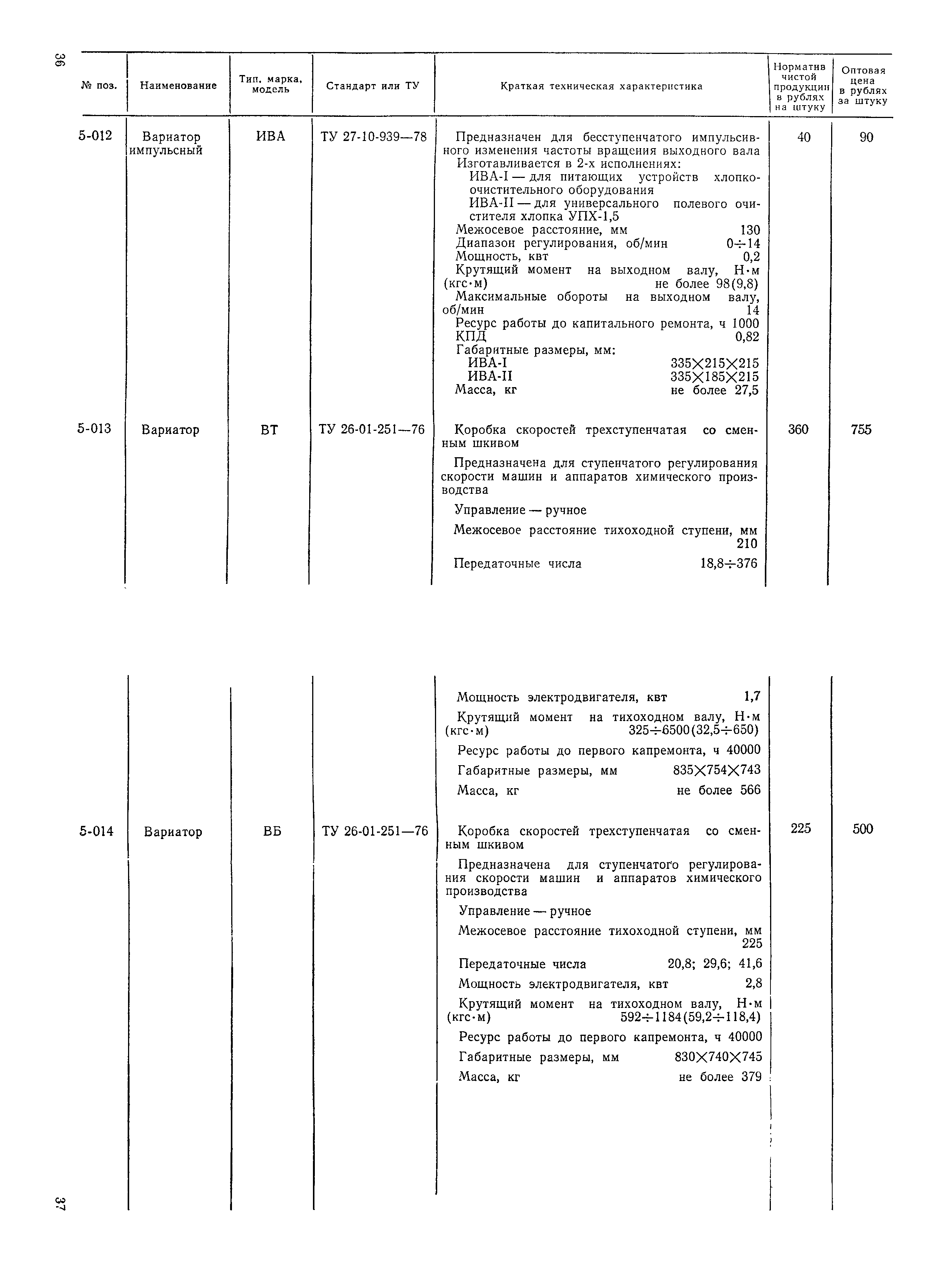 Прейскурант 19-08