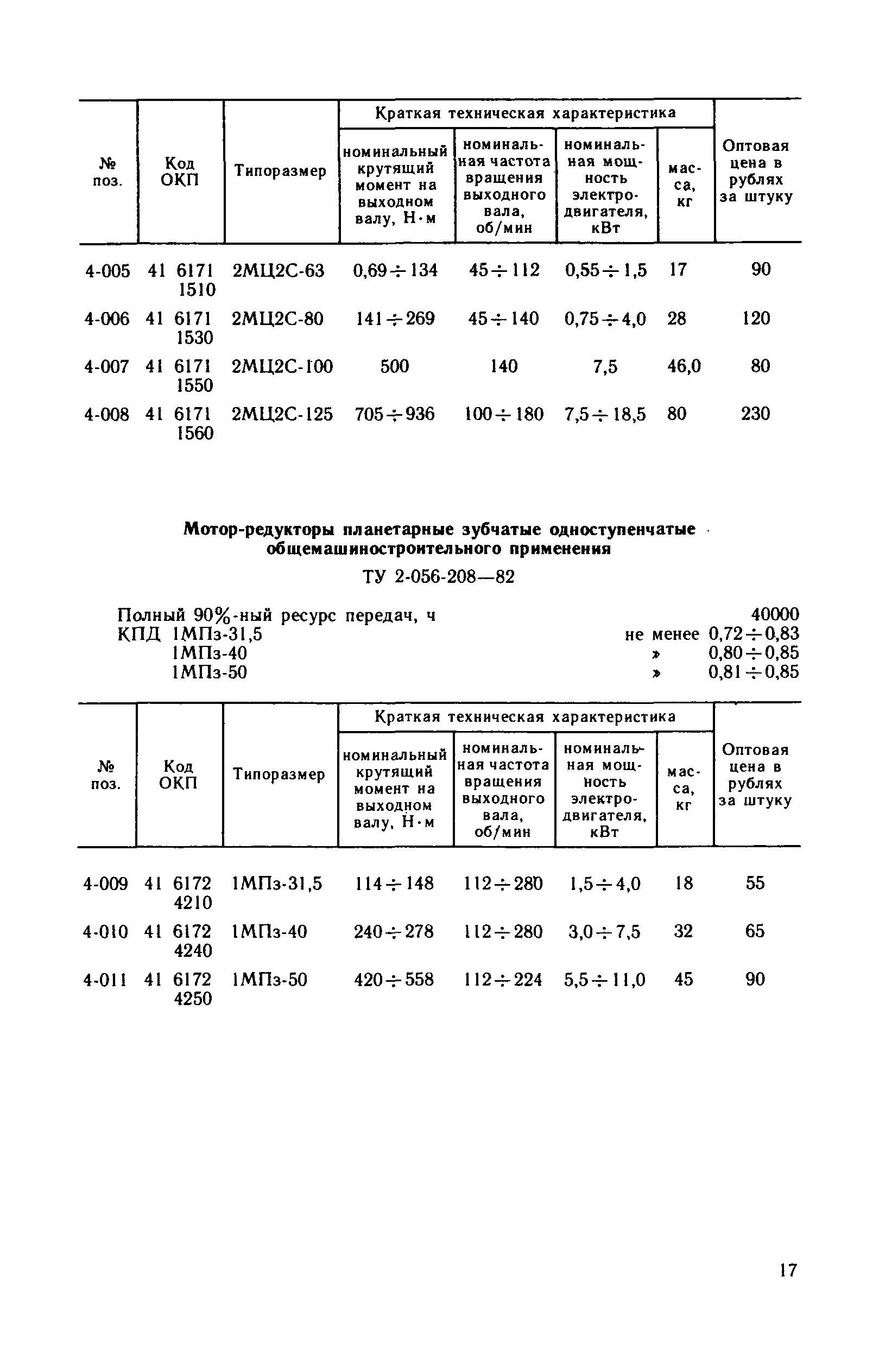 Прейскурант 19-08