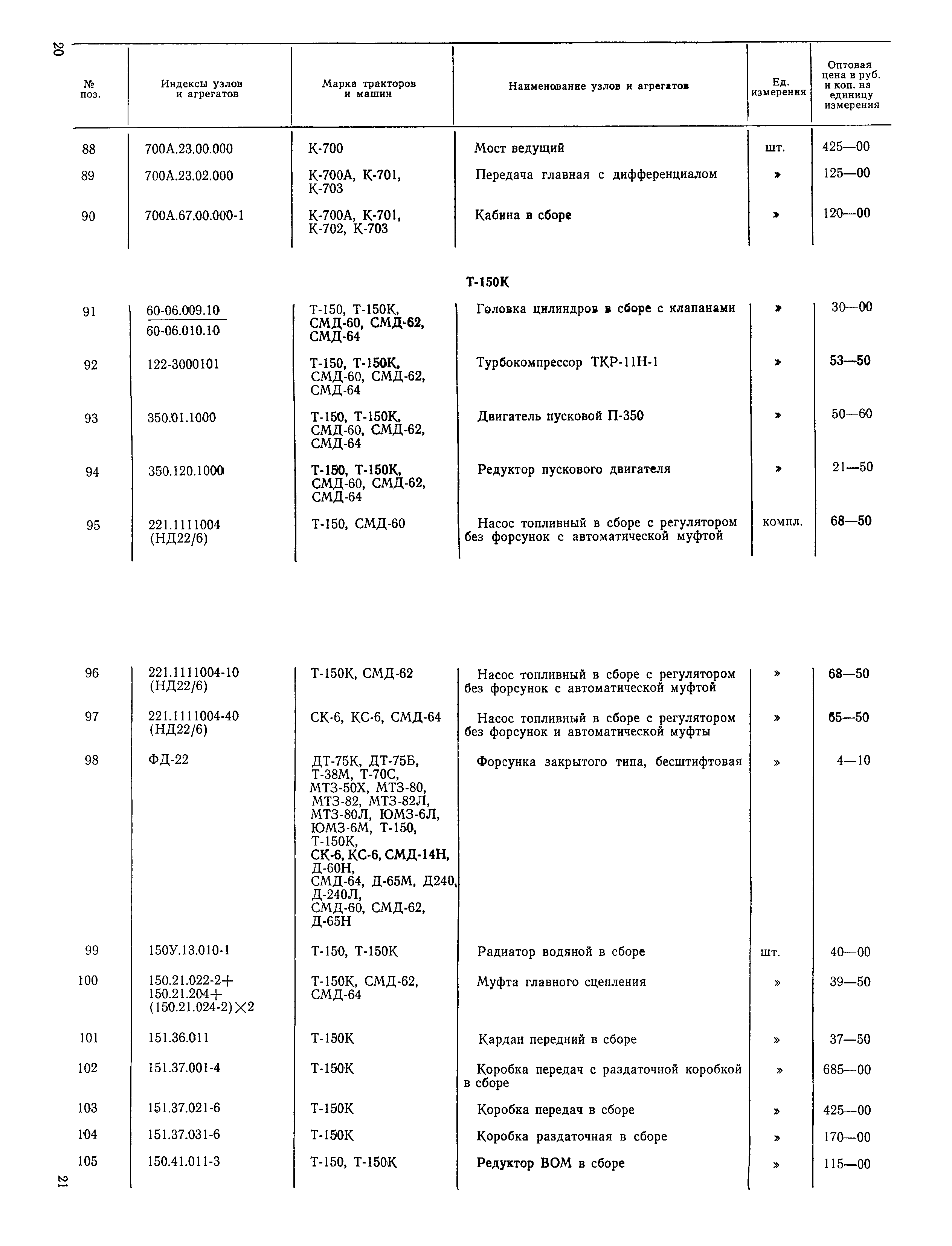 Прейскурант 26-03А