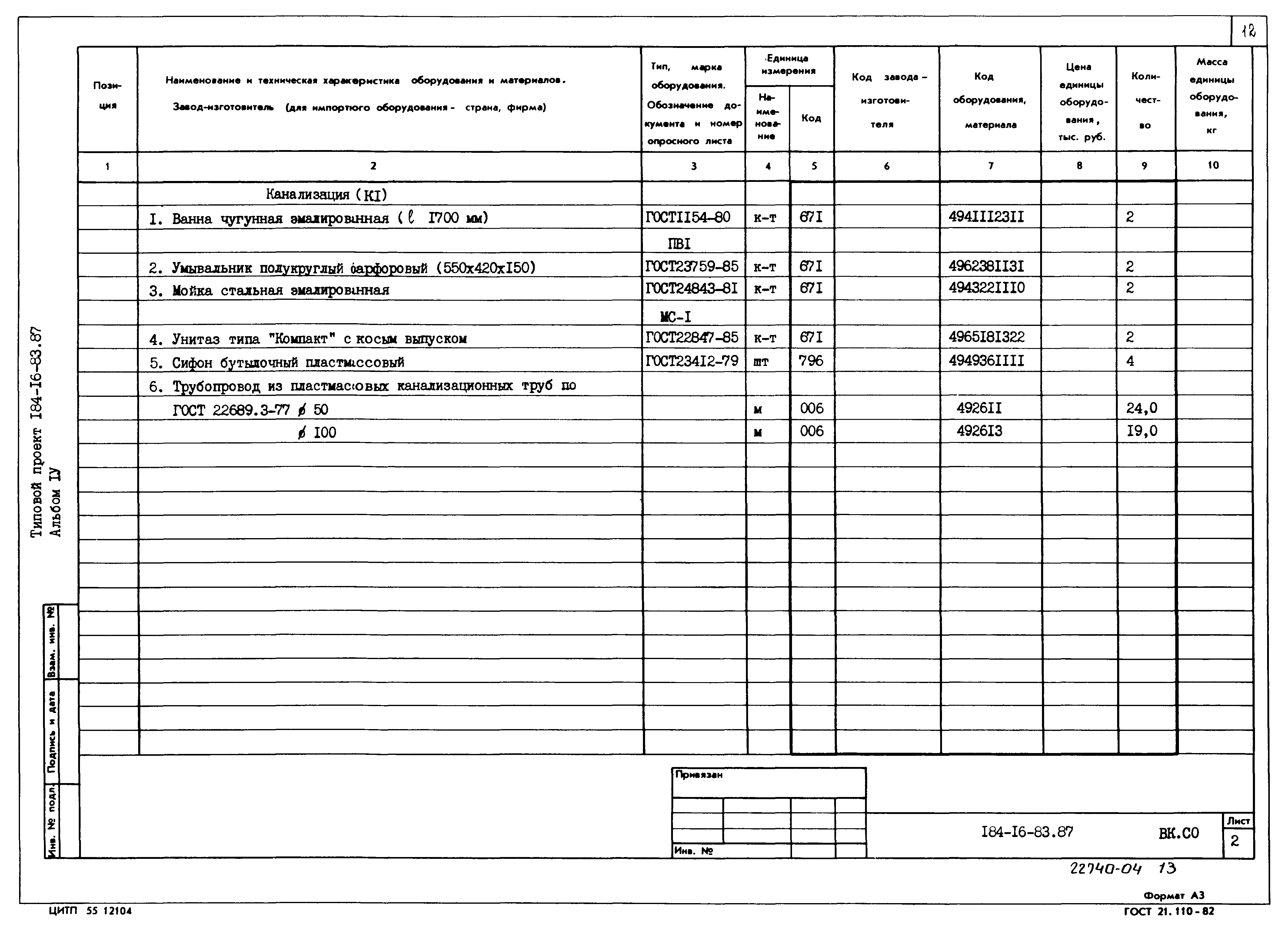 Типовой проект 184-16-83.87