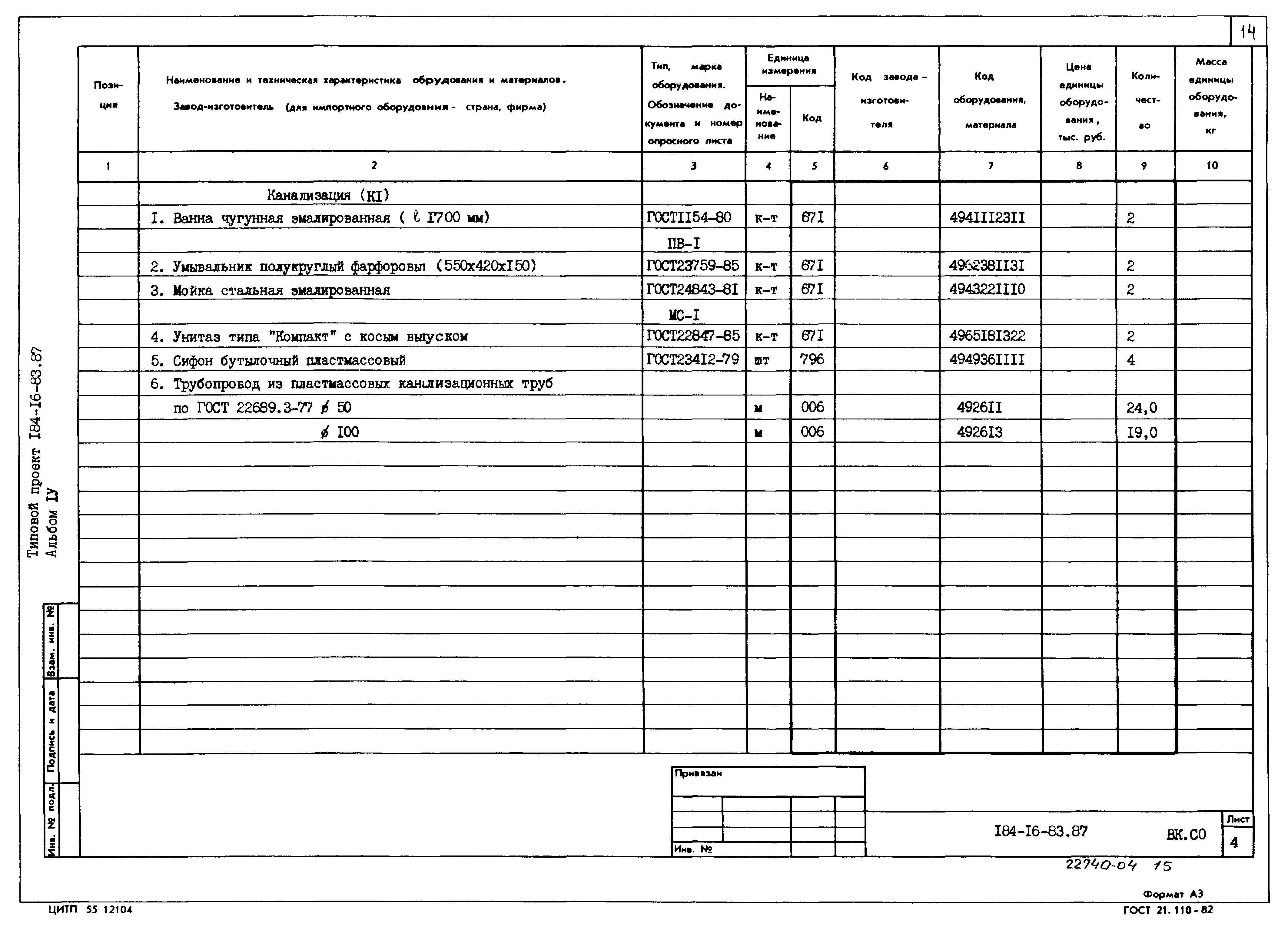 Типовой проект 184-16-83.87