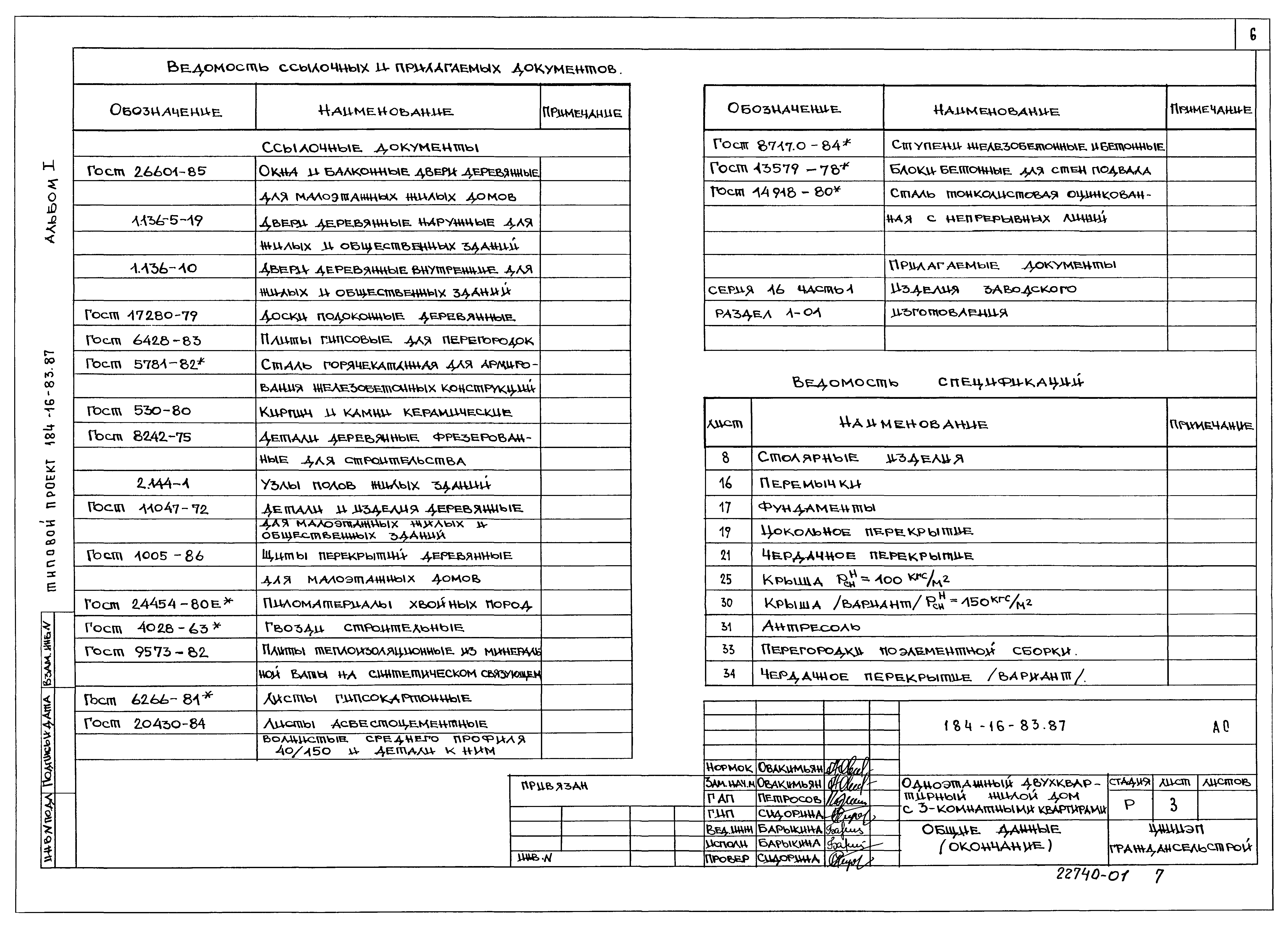 Типовой проект 184-16-83.87