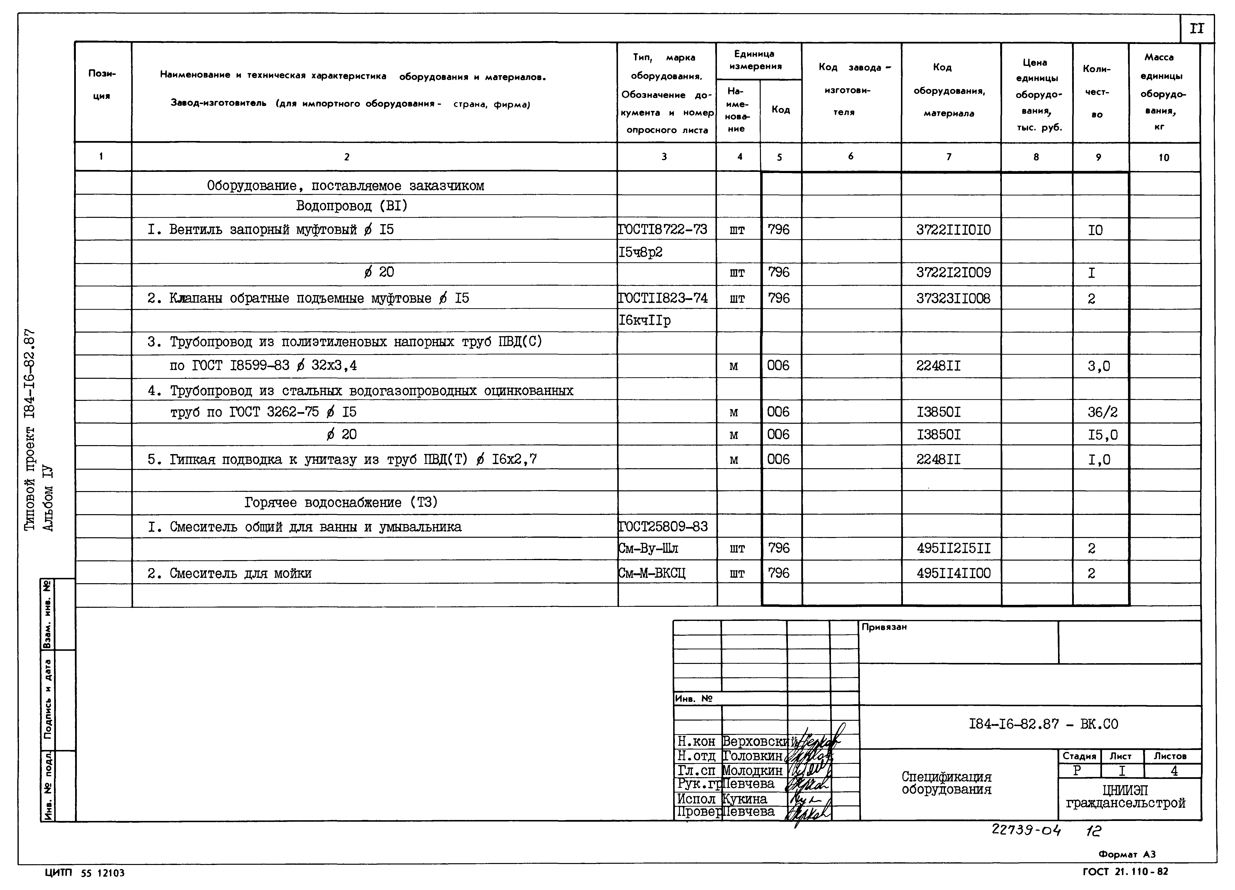 Типовой проект 184-16-82.87