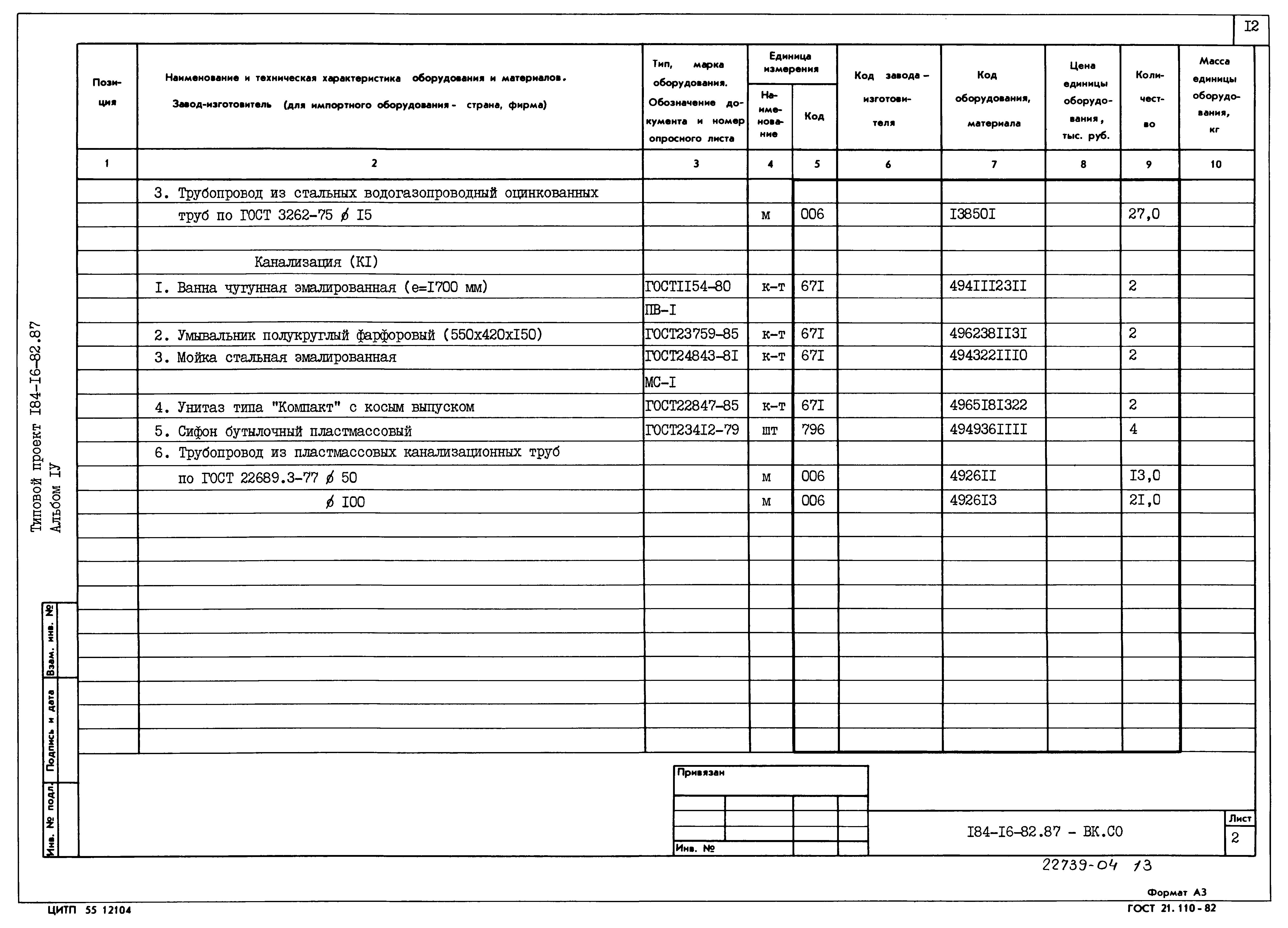 Типовой проект 184-16-82.87