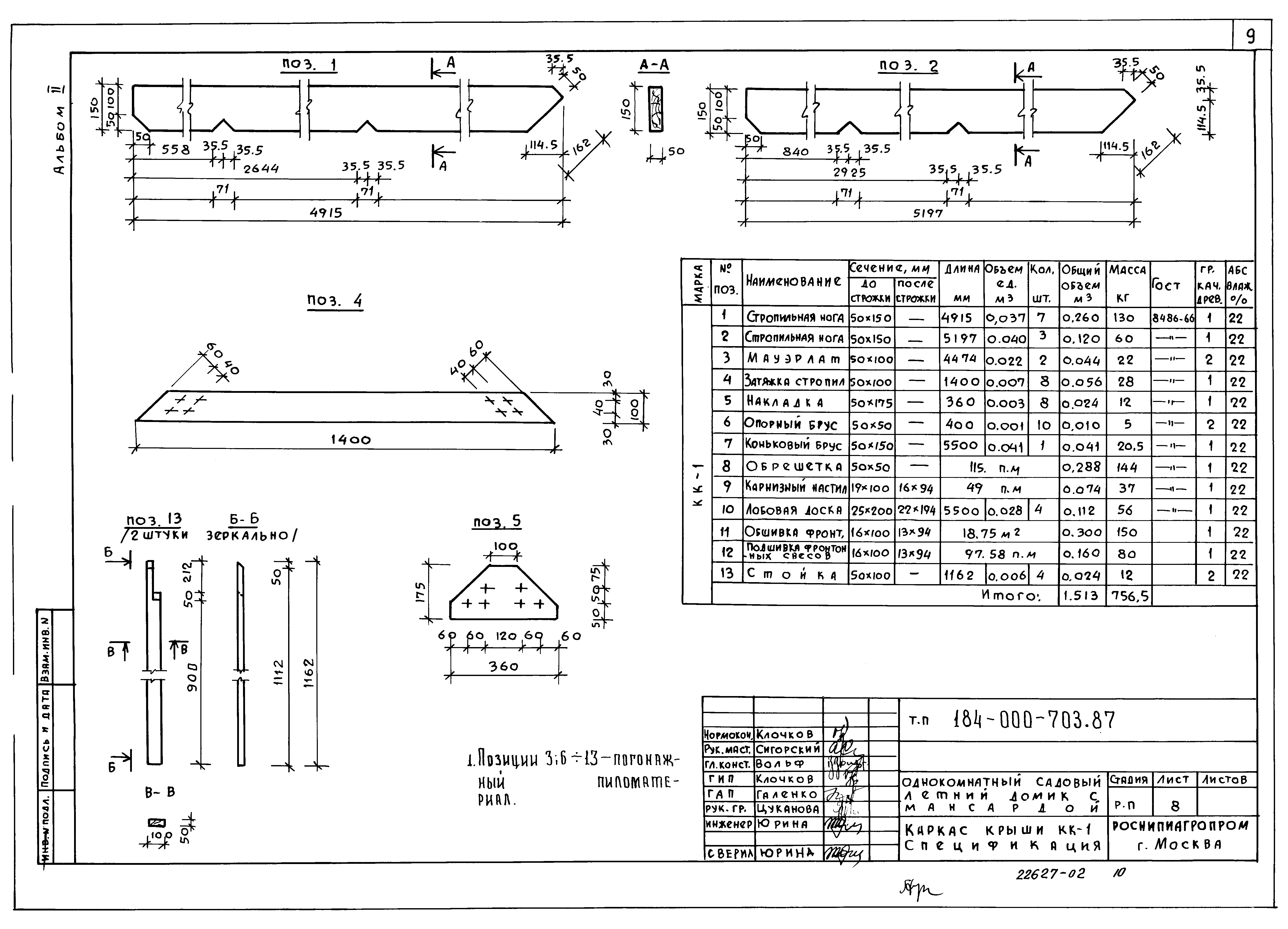 Типовой проект 184-000-703.87