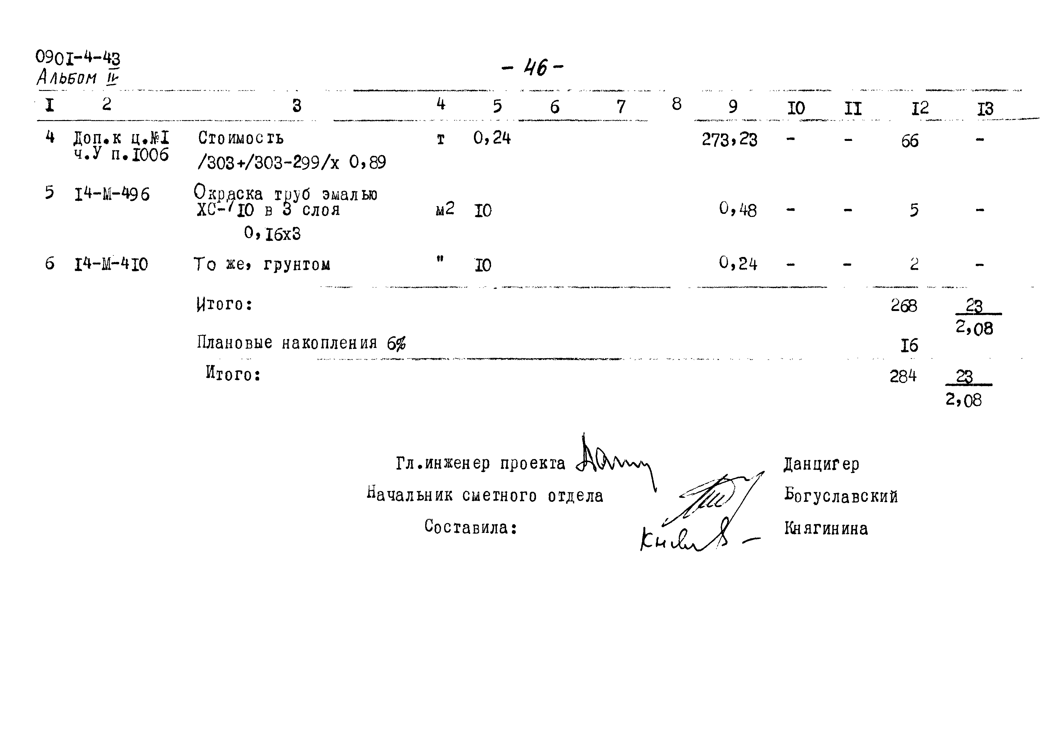 Типовой проект 0901-4-43