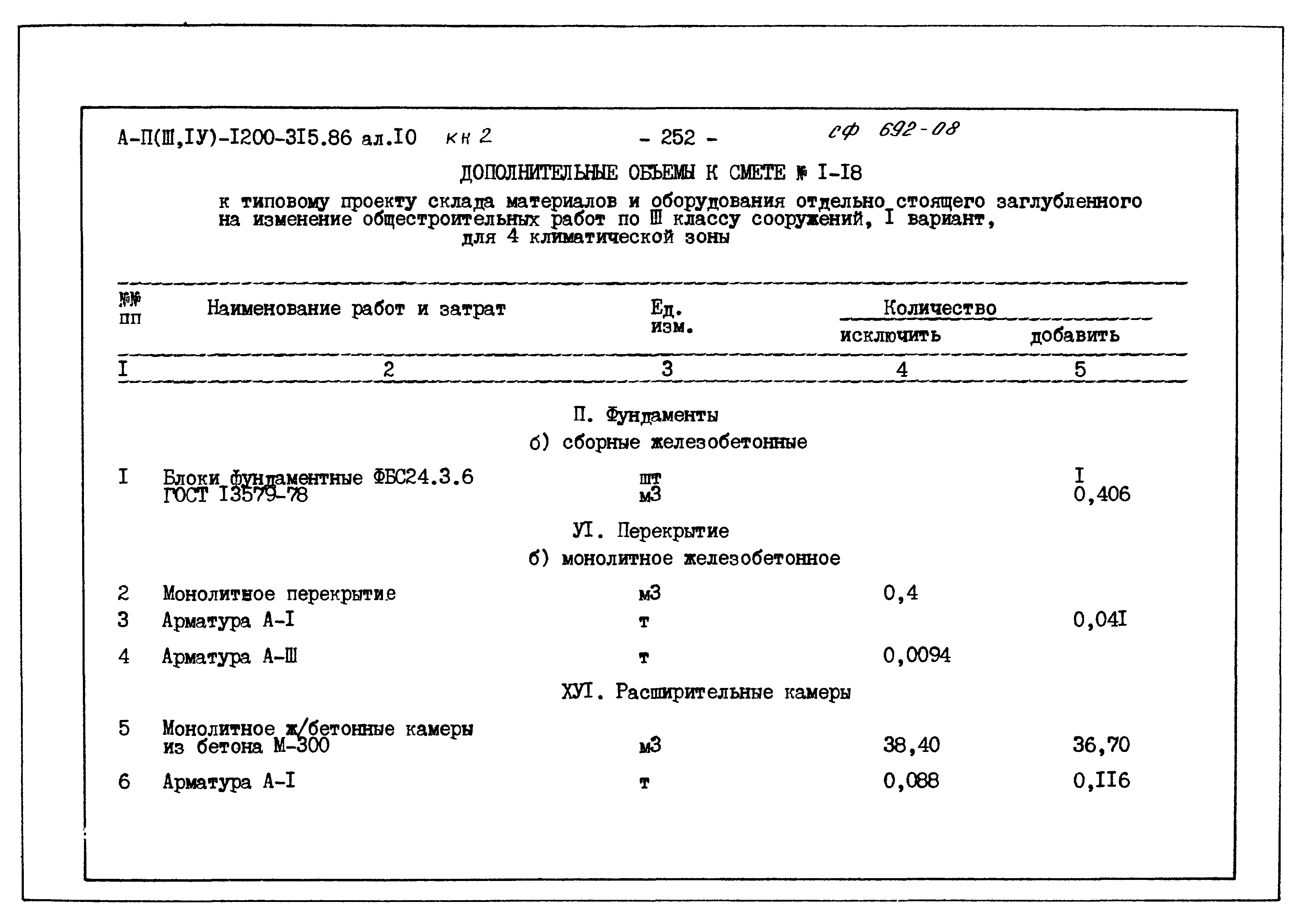 Типовой проект А-II,III,IV-1200-315.86