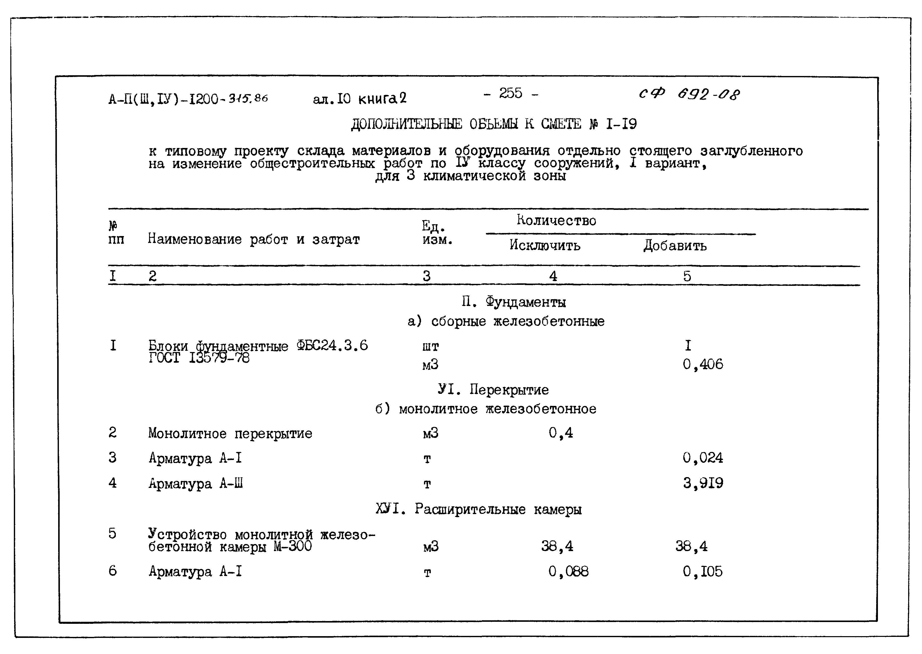 Типовой проект А-II,III,IV-1200-315.86