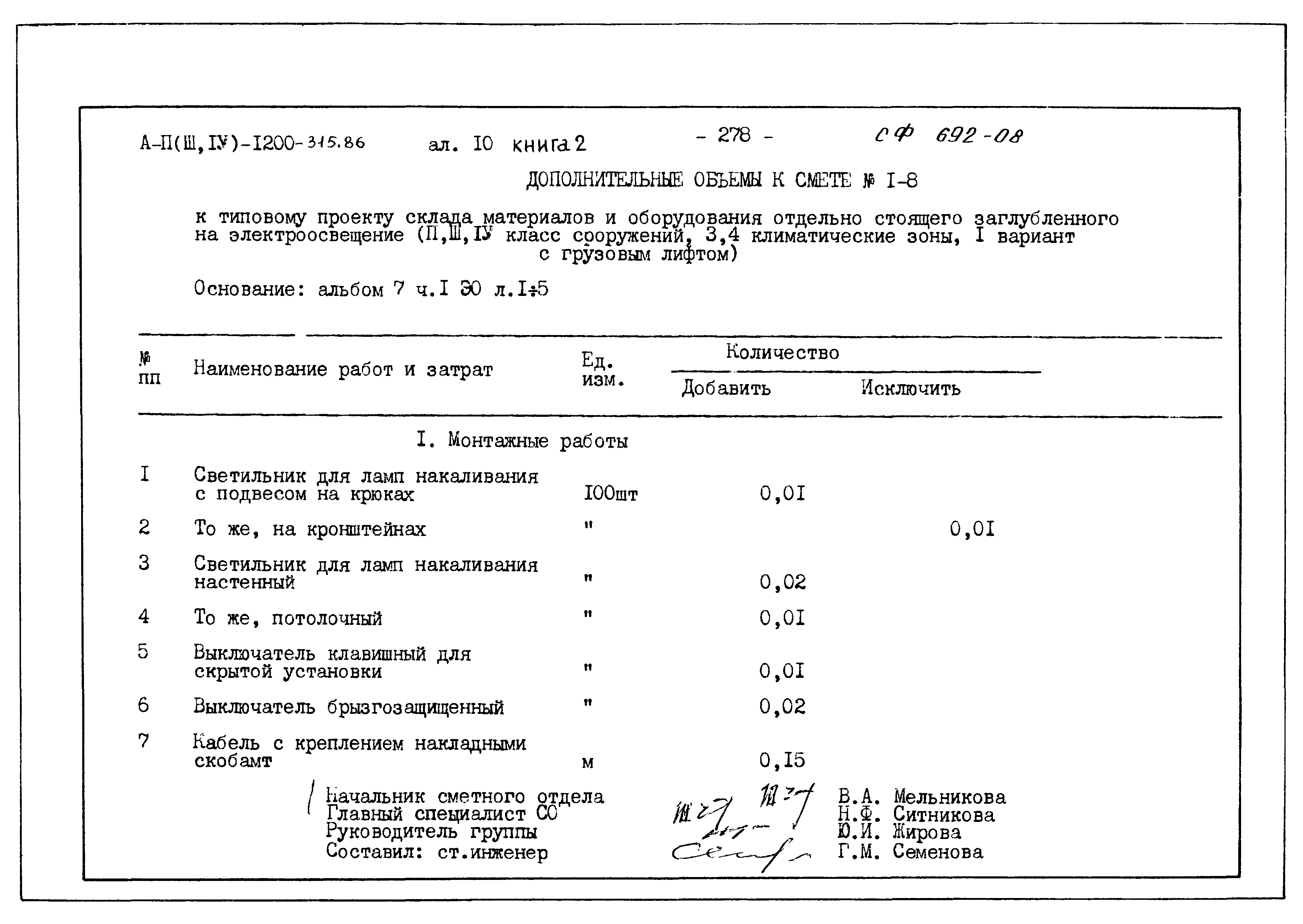 Типовой проект А-II,III,IV-1200-315.86