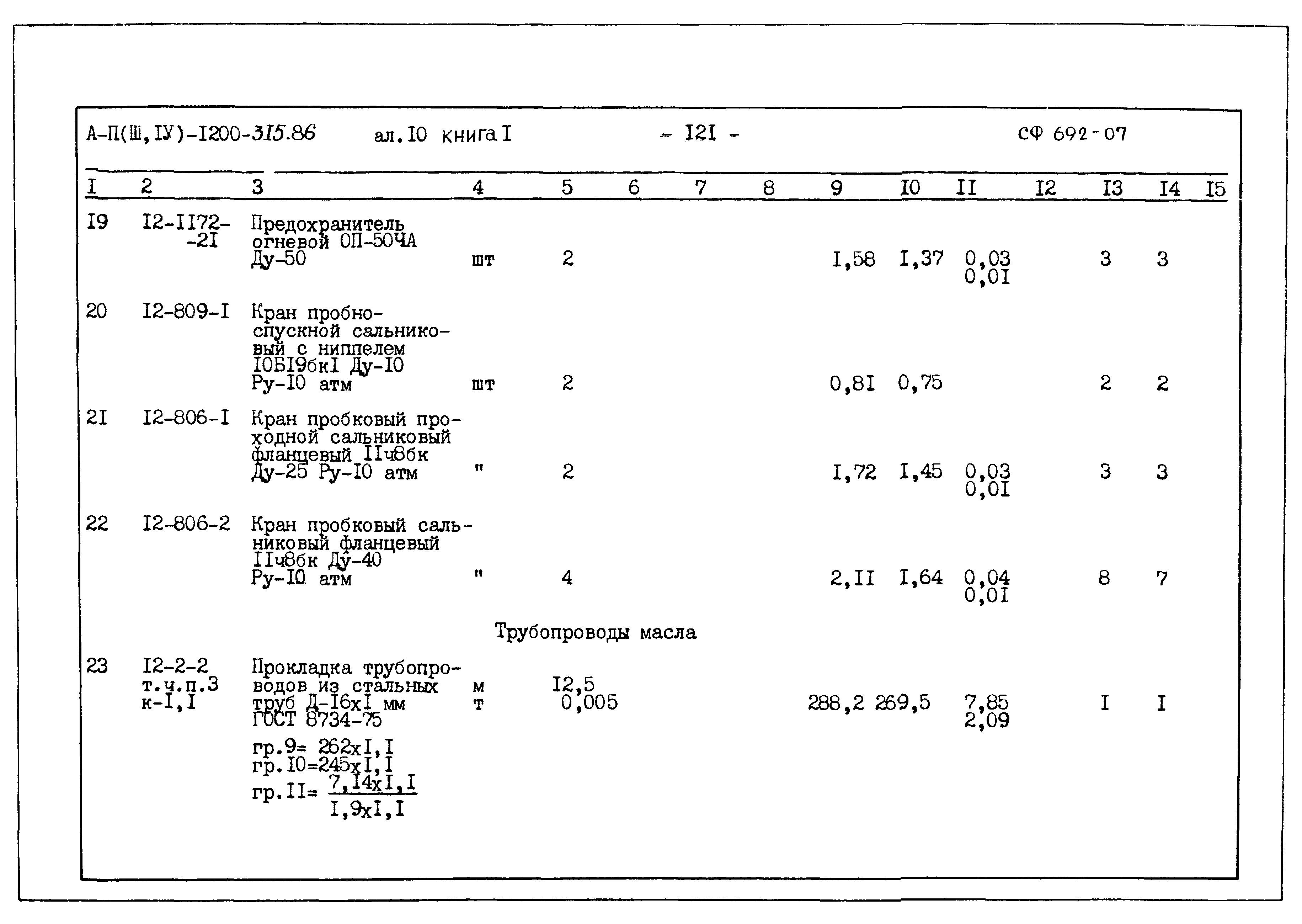 Типовой проект А-II,III,IV-1200-315.86