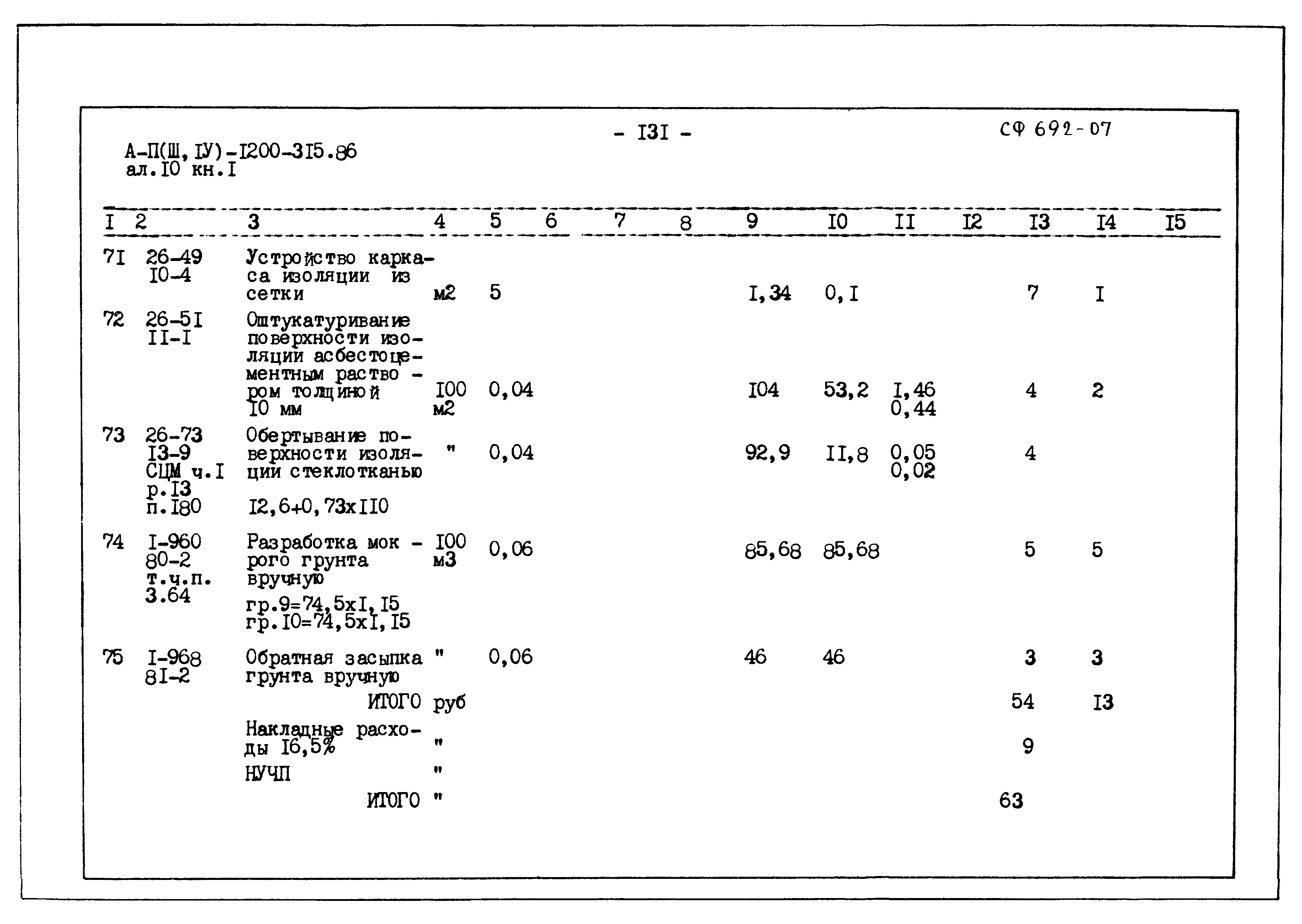 Типовой проект А-II,III,IV-1200-315.86