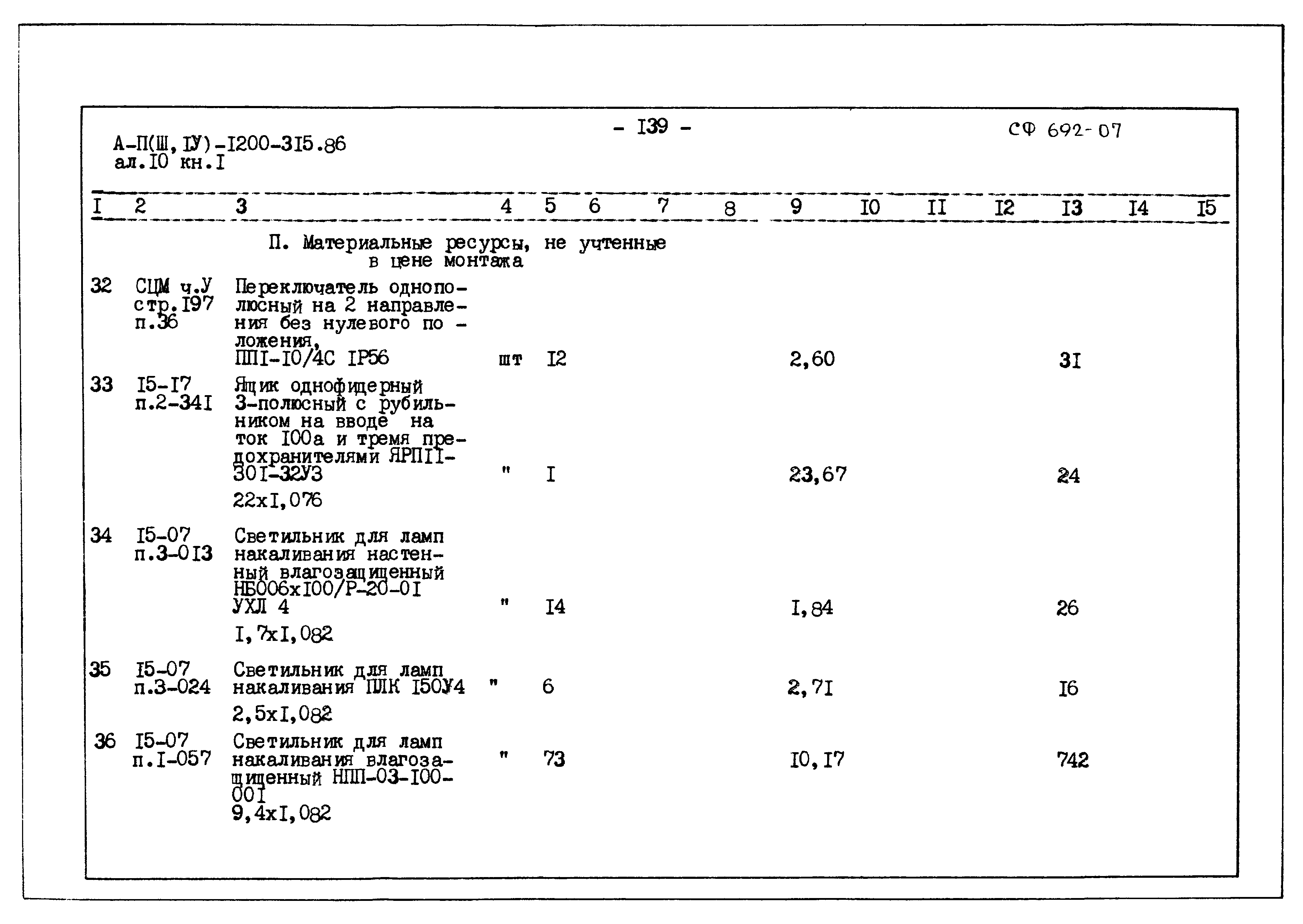 Типовой проект А-II,III,IV-1200-315.86