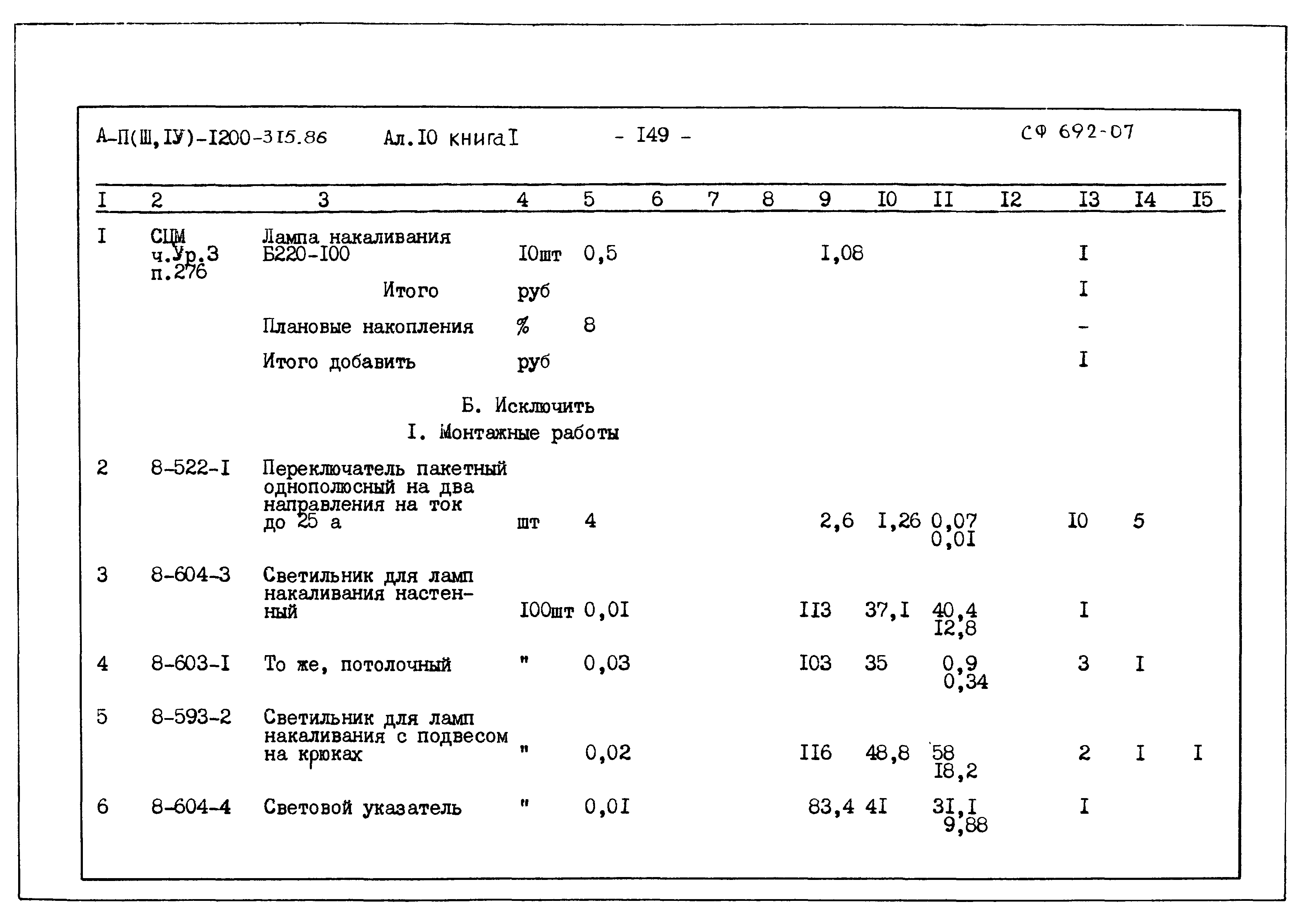 Типовой проект А-II,III,IV-1200-315.86