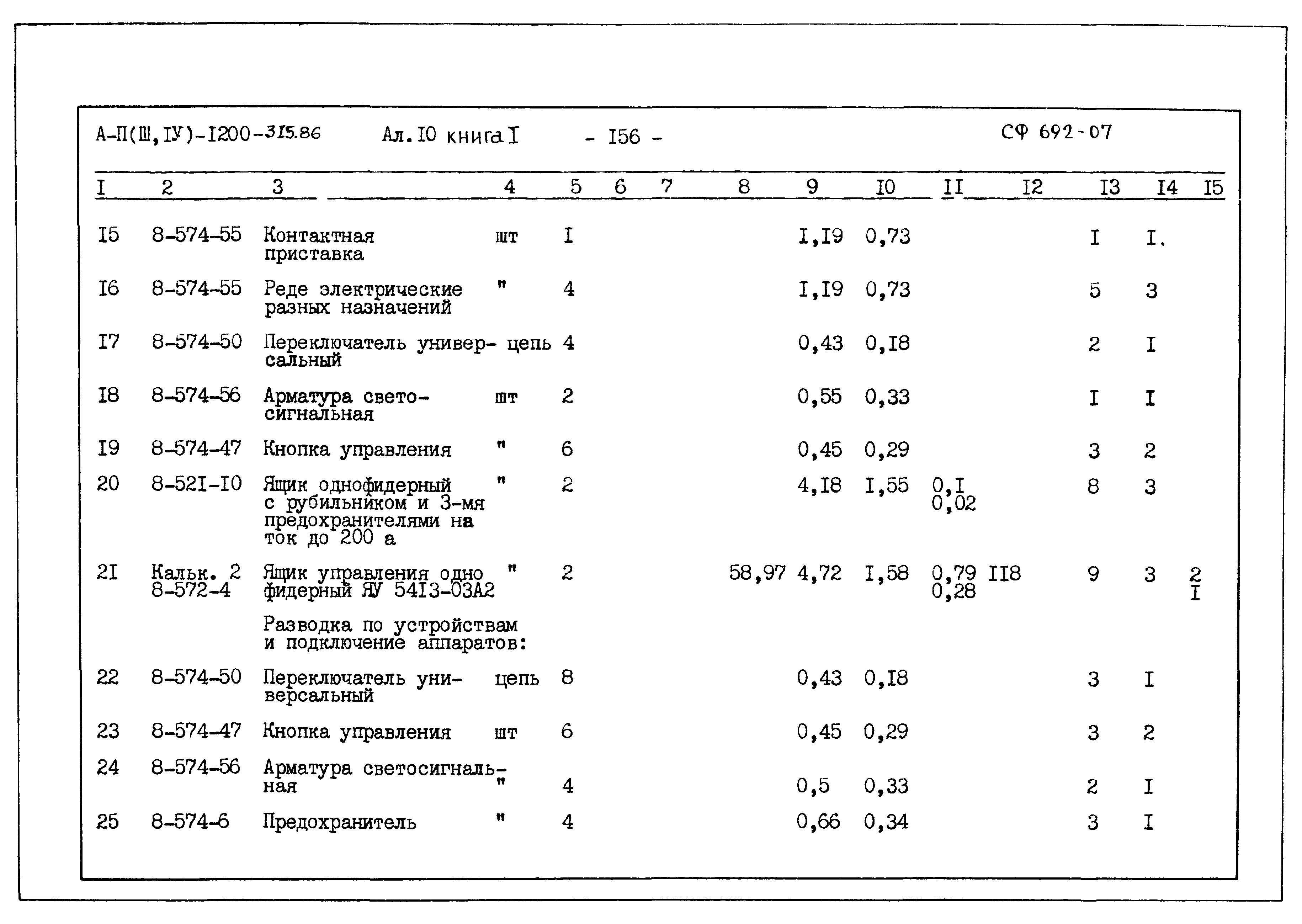 Типовой проект А-II,III,IV-1200-315.86