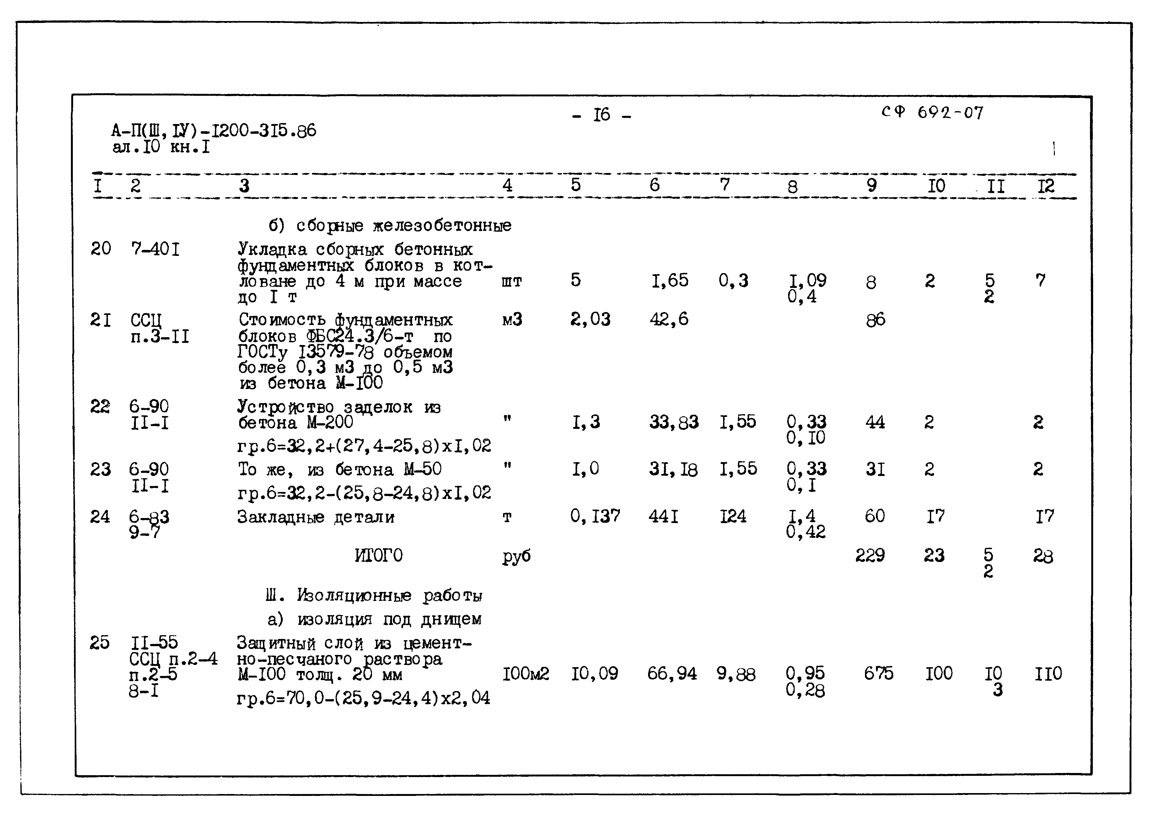 Типовой проект А-II,III,IV-1200-315.86