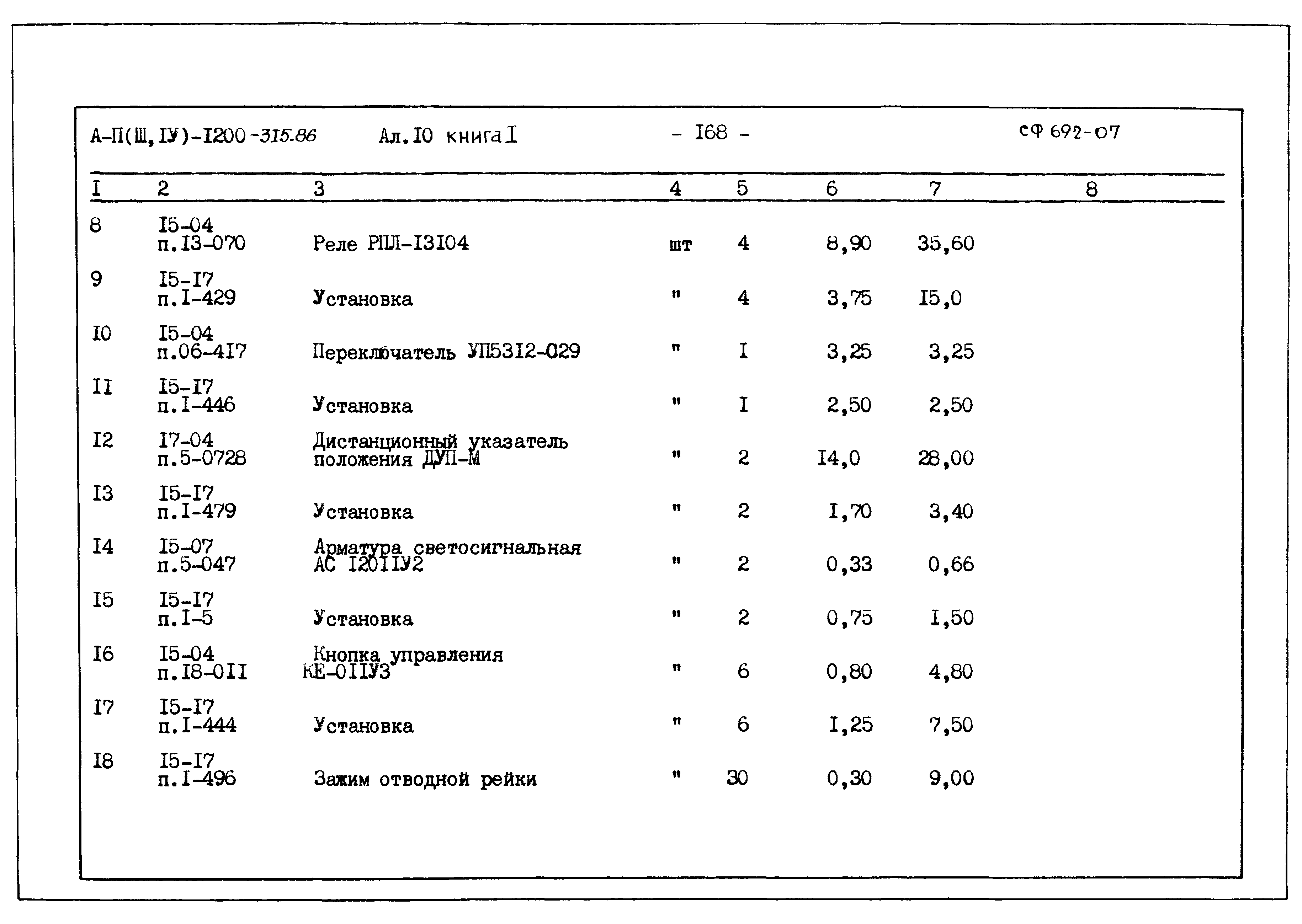 Типовой проект А-II,III,IV-1200-315.86