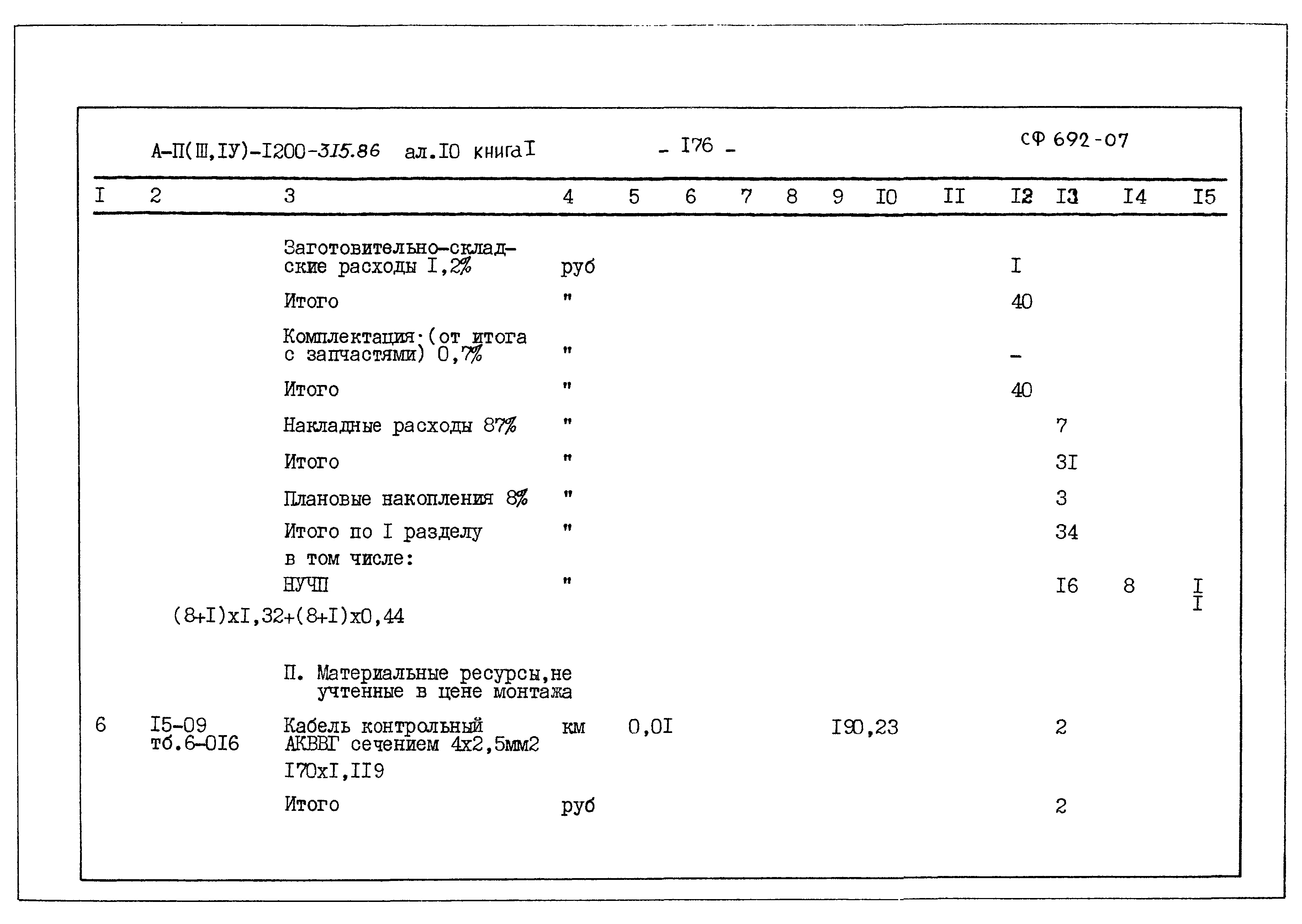 Типовой проект А-II,III,IV-1200-315.86