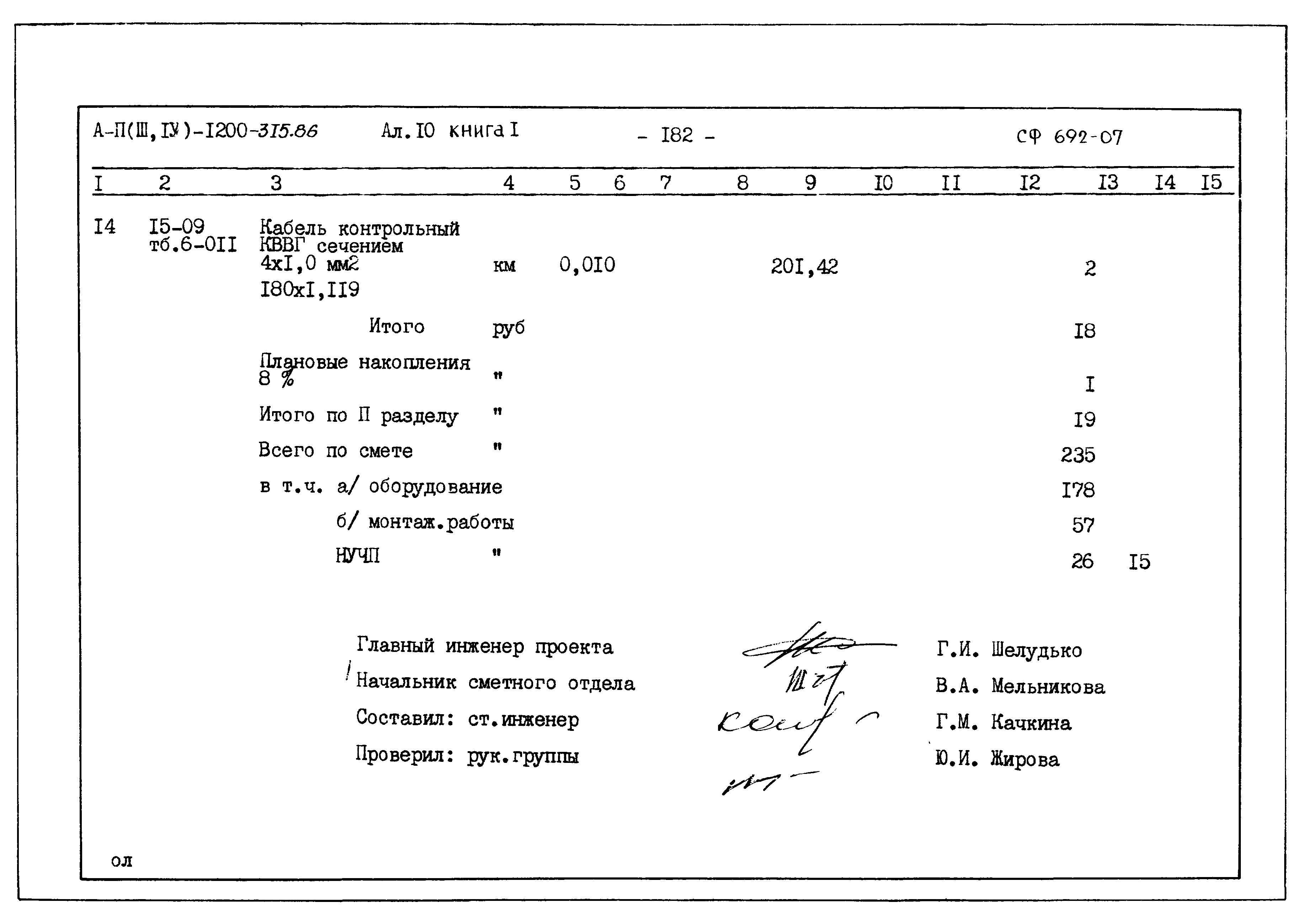 Типовой проект А-II,III,IV-1200-315.86