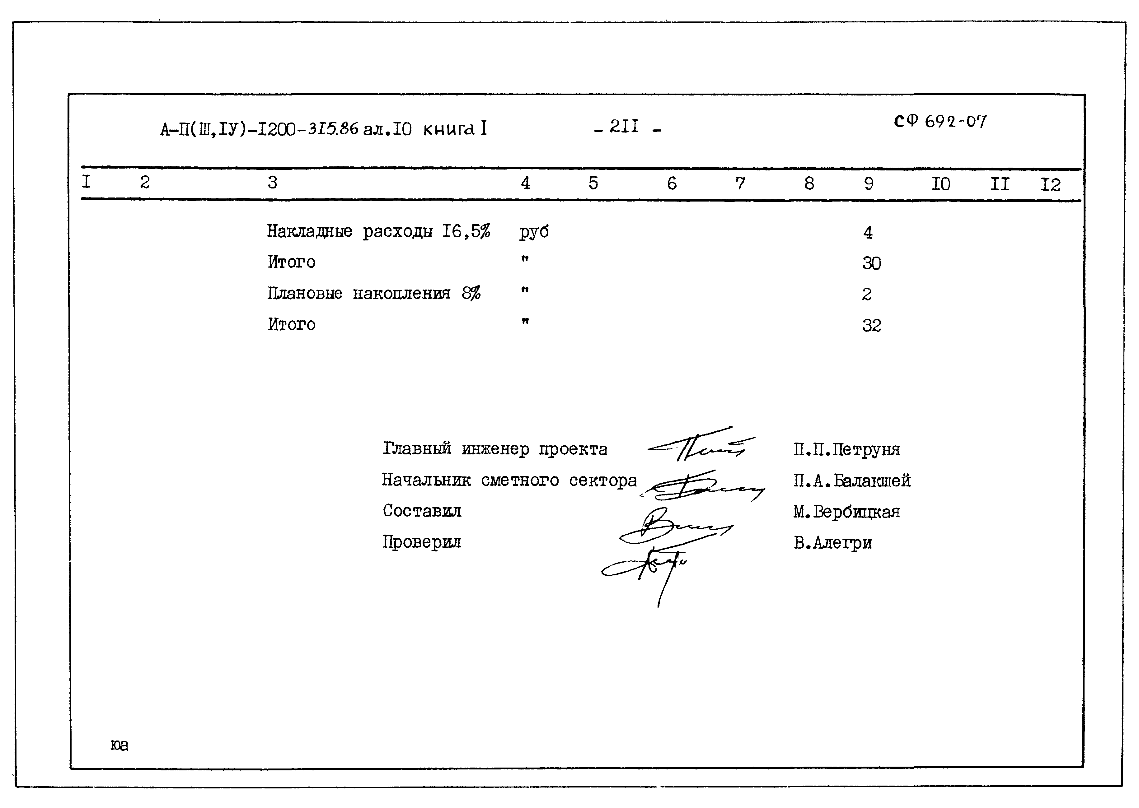 Типовой проект А-II,III,IV-1200-315.86