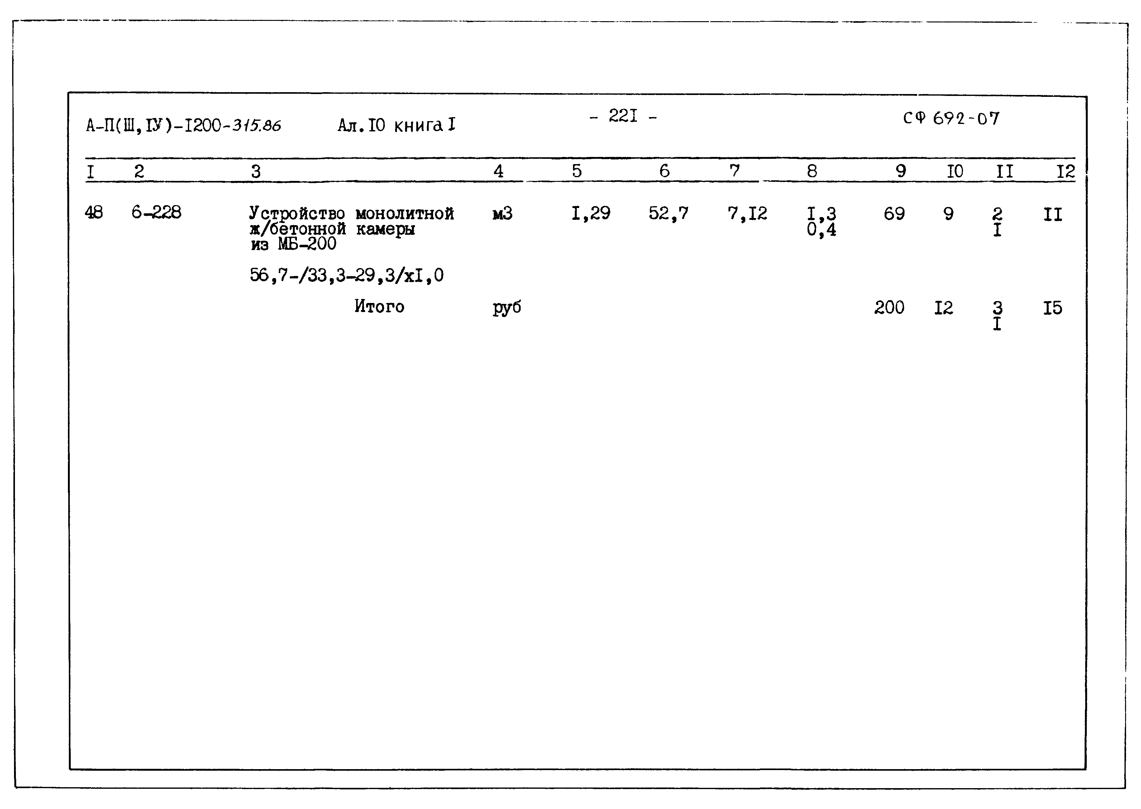Типовой проект А-II,III,IV-1200-315.86