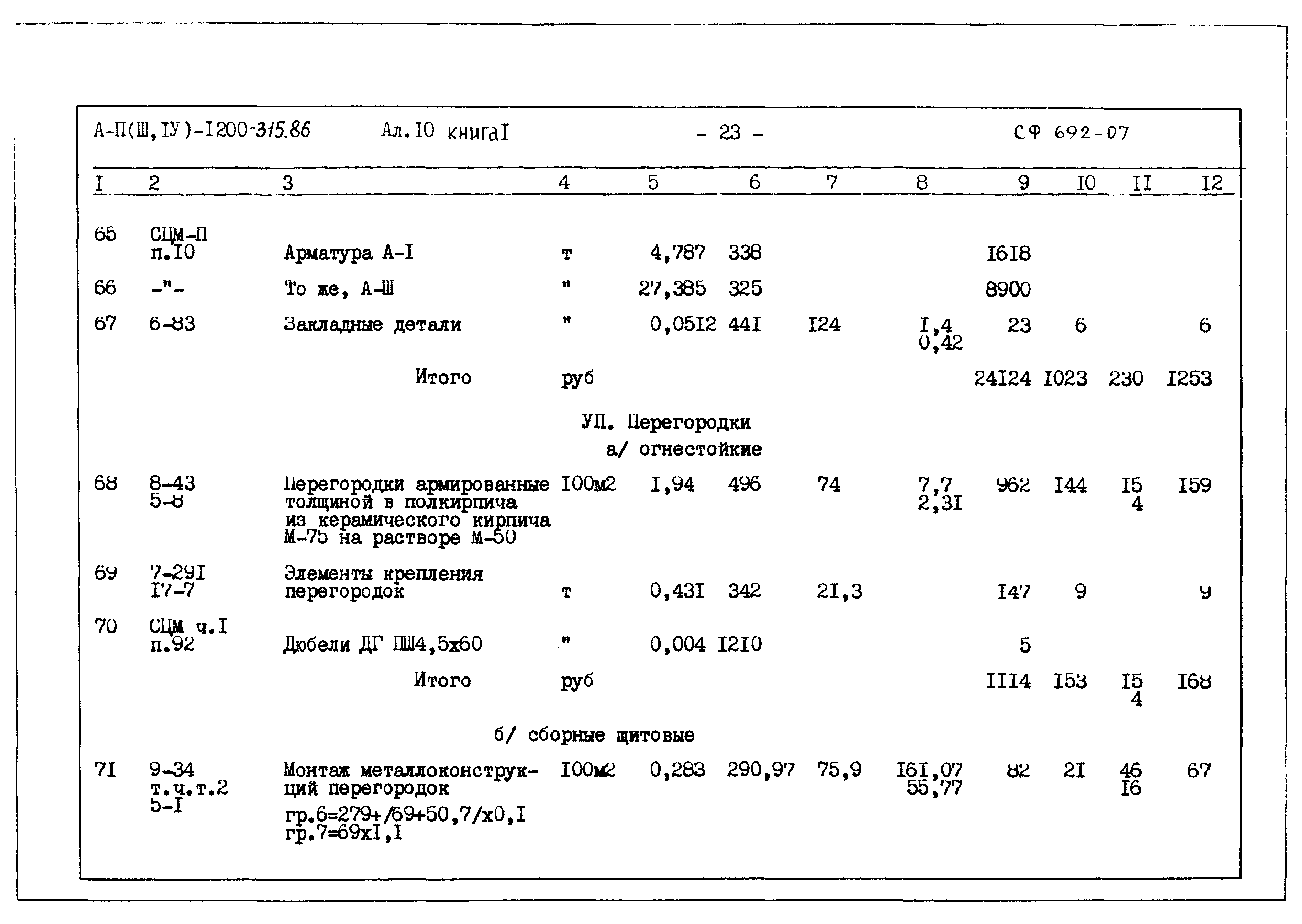Типовой проект А-II,III,IV-1200-315.86