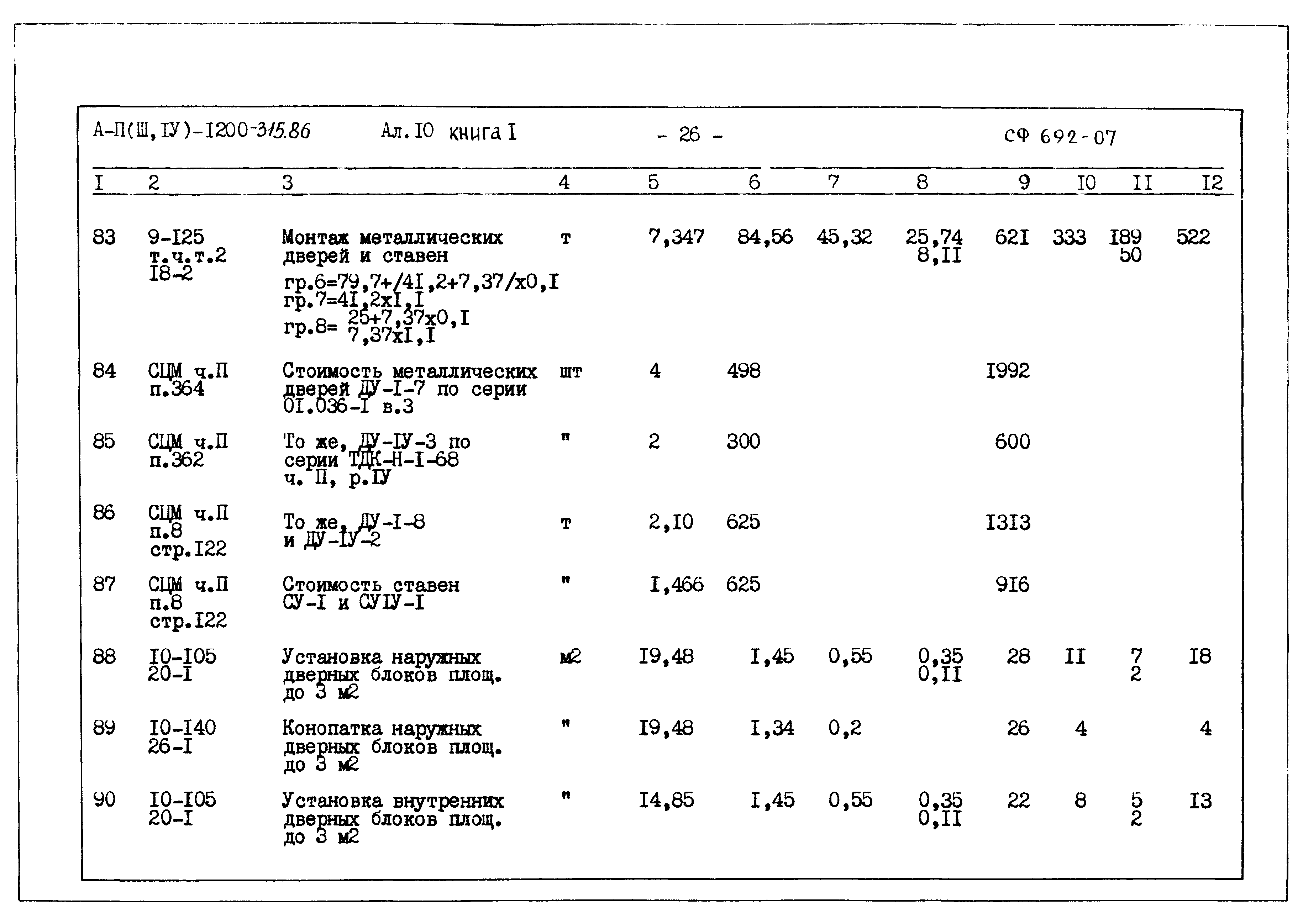 Типовой проект А-II,III,IV-1200-315.86