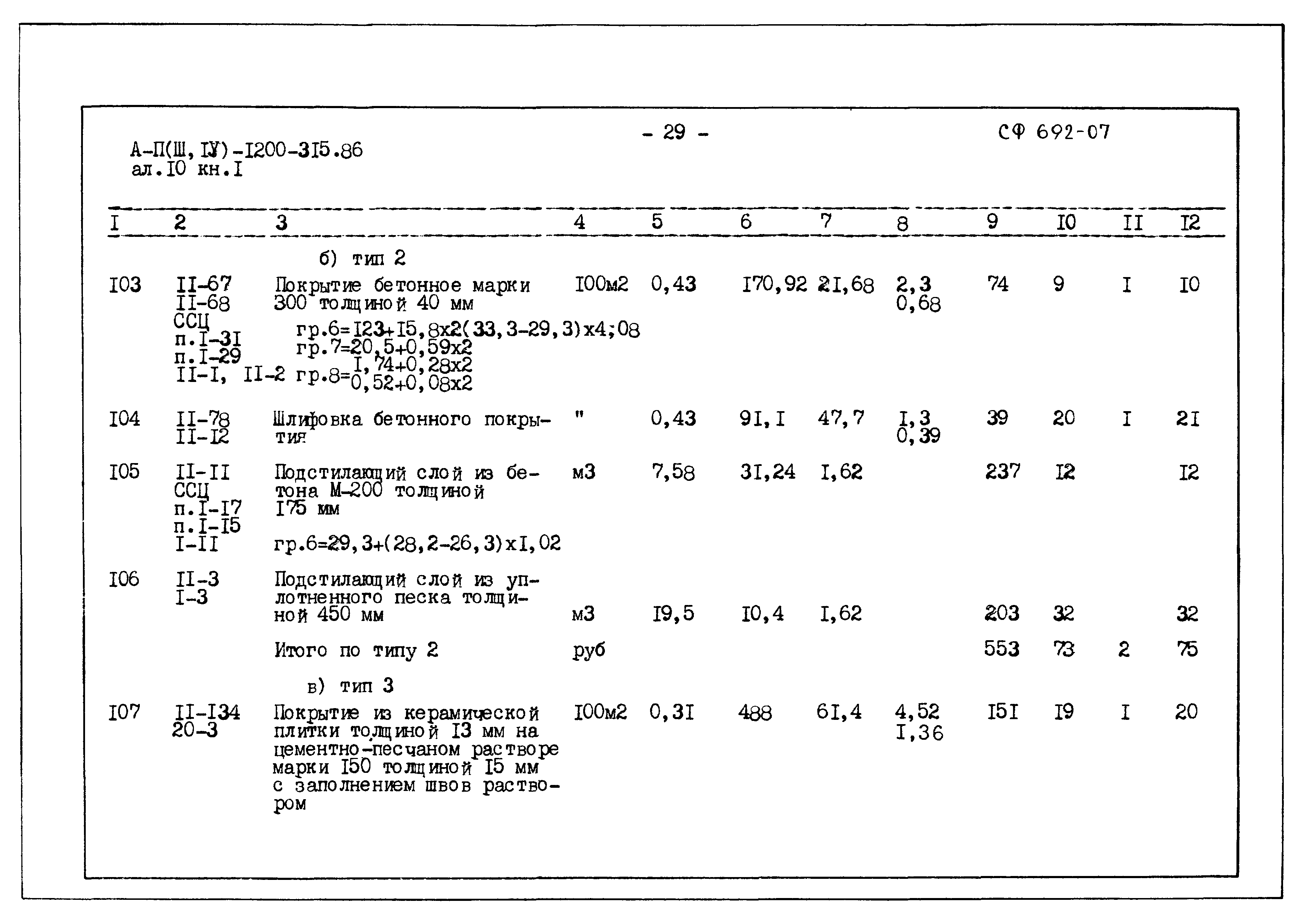 Типовой проект А-II,III,IV-1200-315.86