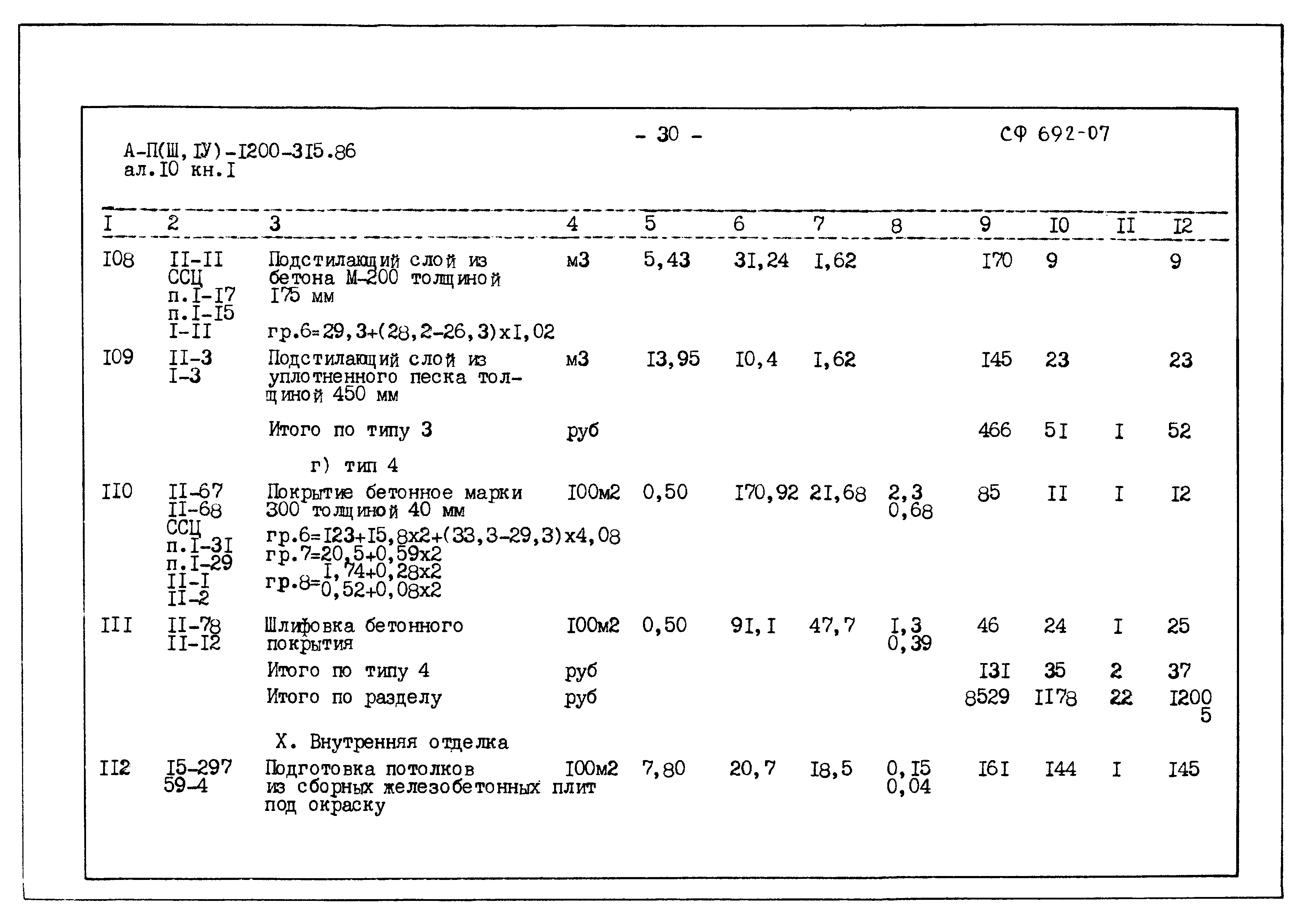 Типовой проект А-II,III,IV-1200-315.86