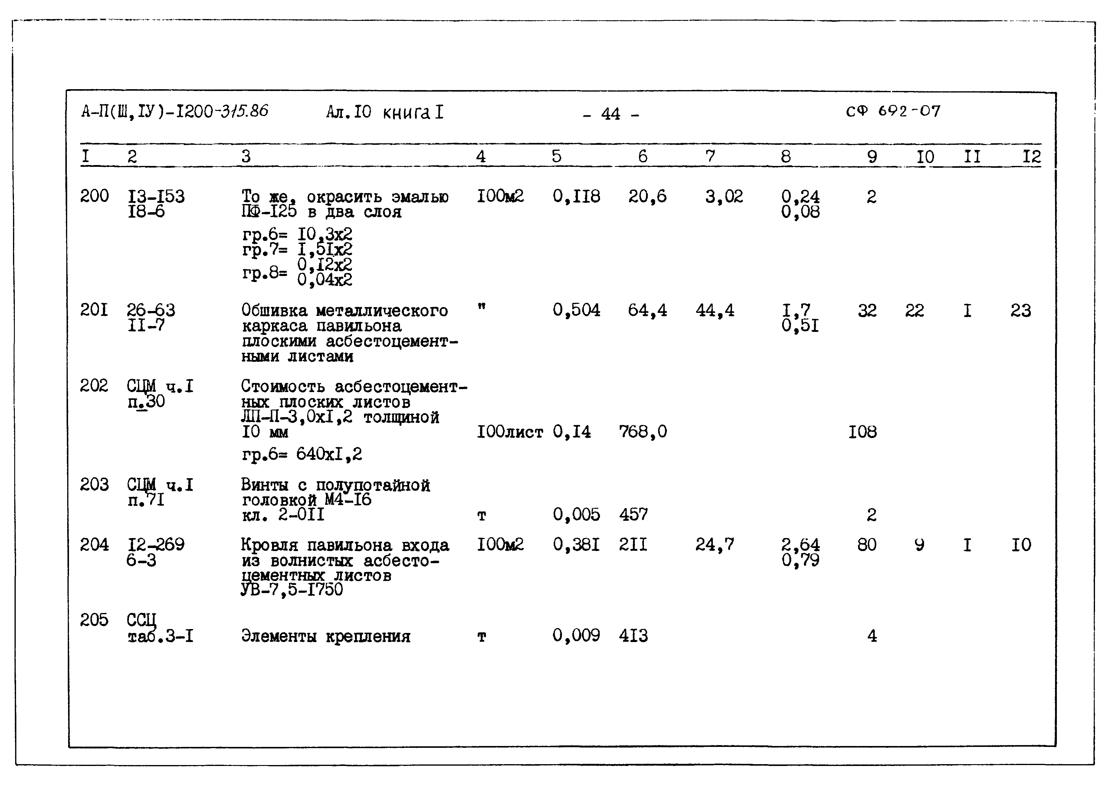 Типовой проект А-II,III,IV-1200-315.86