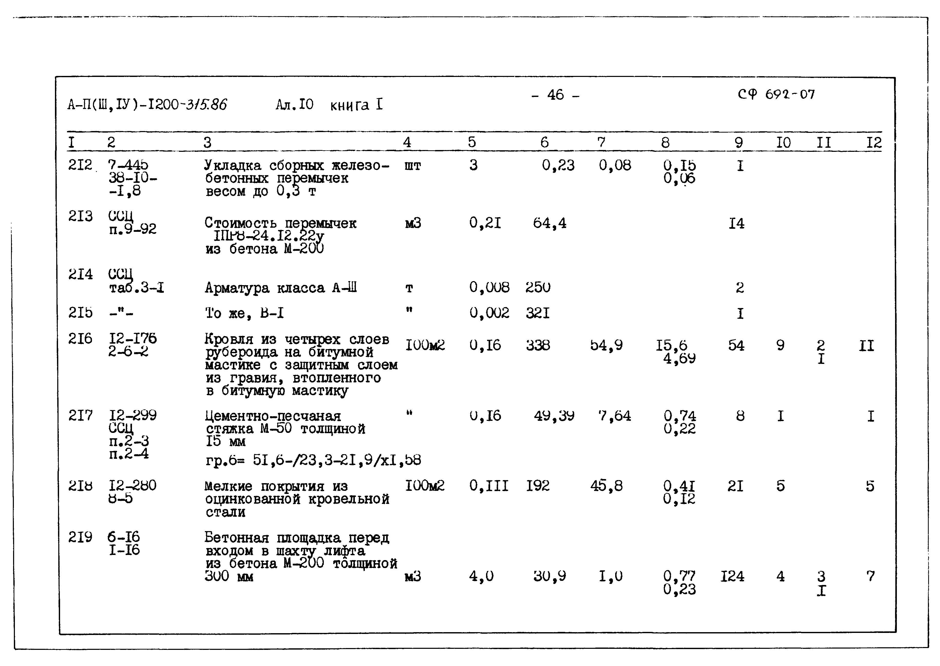 Типовой проект А-II,III,IV-1200-315.86