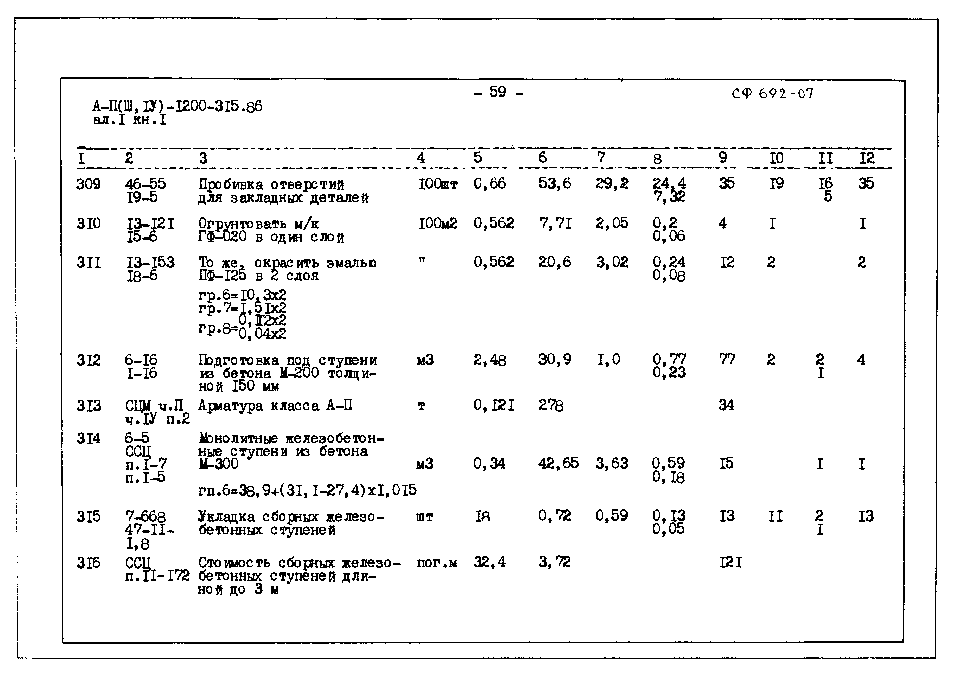 Типовой проект А-II,III,IV-1200-315.86