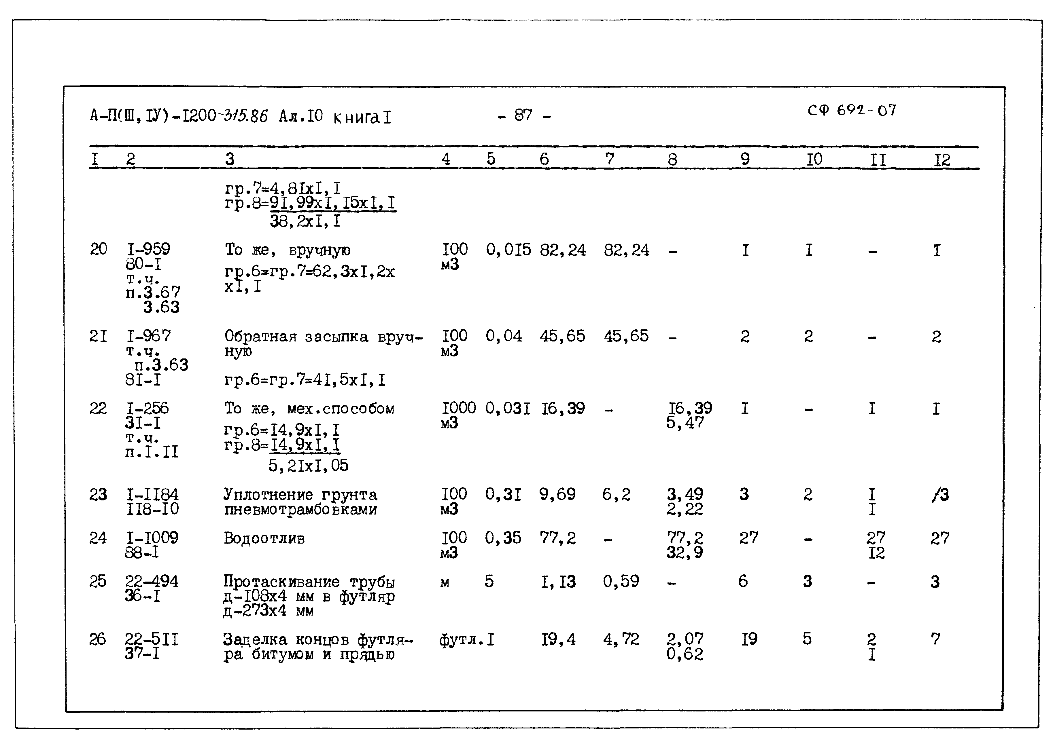 Типовой проект А-II,III,IV-1200-315.86