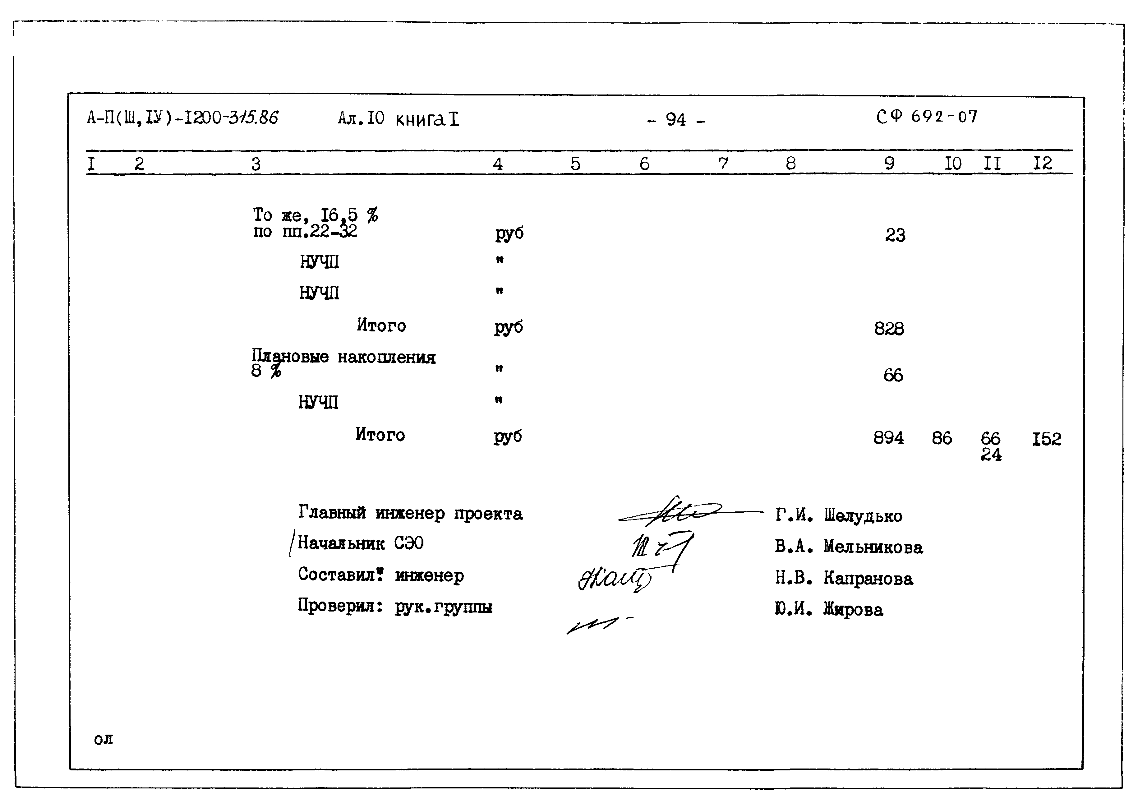 Типовой проект А-II,III,IV-1200-315.86
