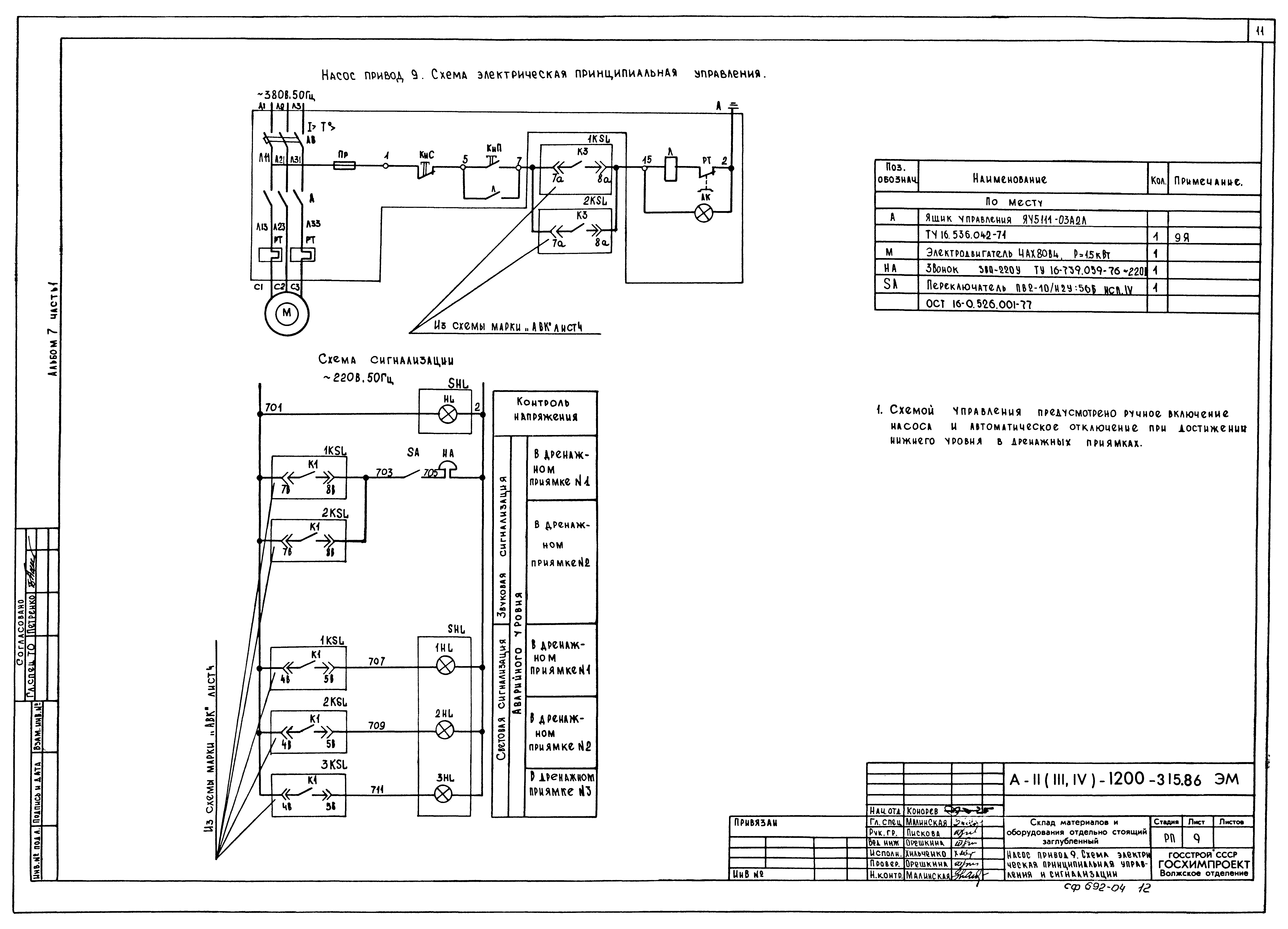 Типовой проект А-II,III,IV-1200-315.86
