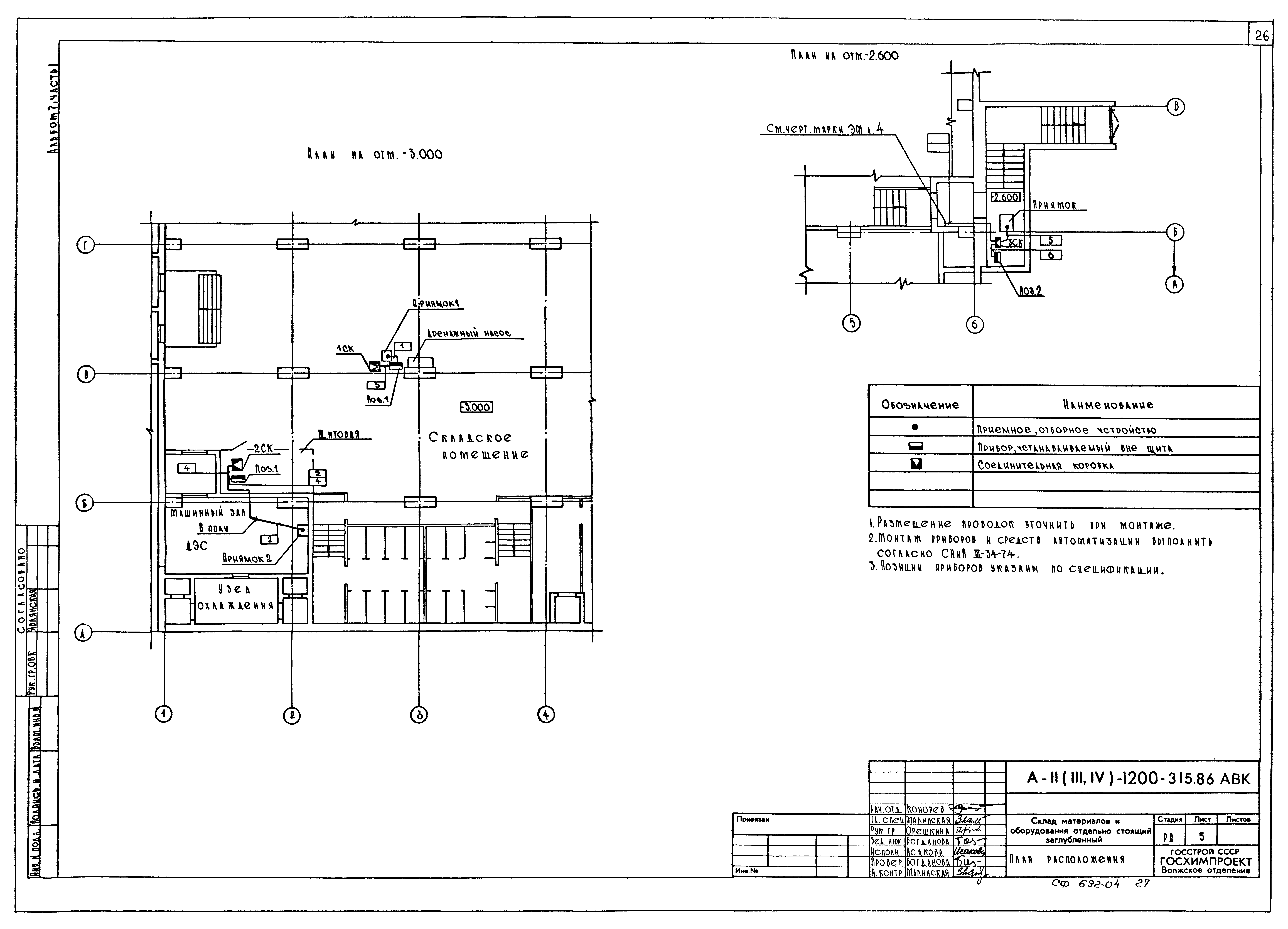 Типовой проект А-II,III,IV-1200-315.86