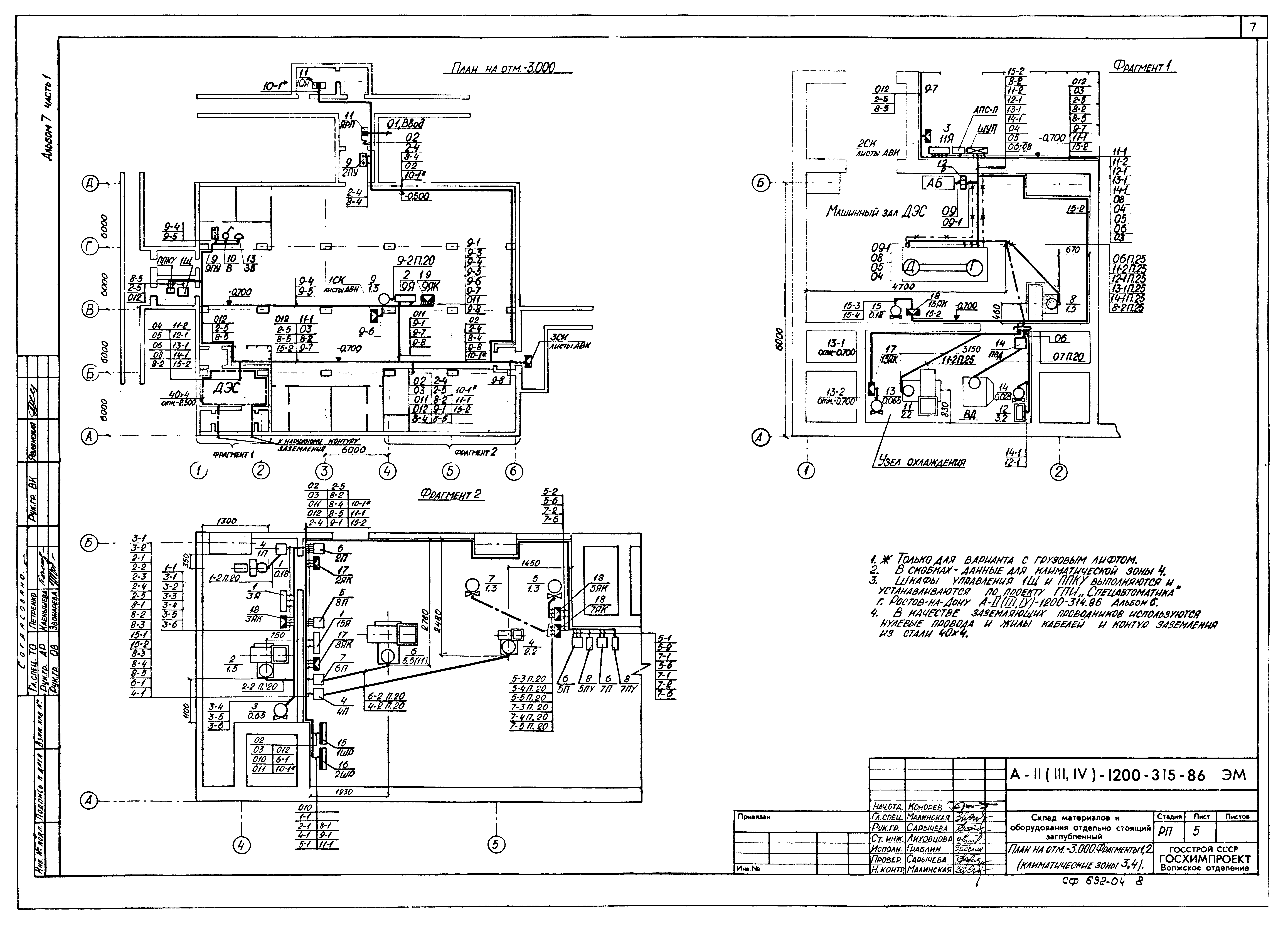 Типовой проект А-II,III,IV-1200-315.86