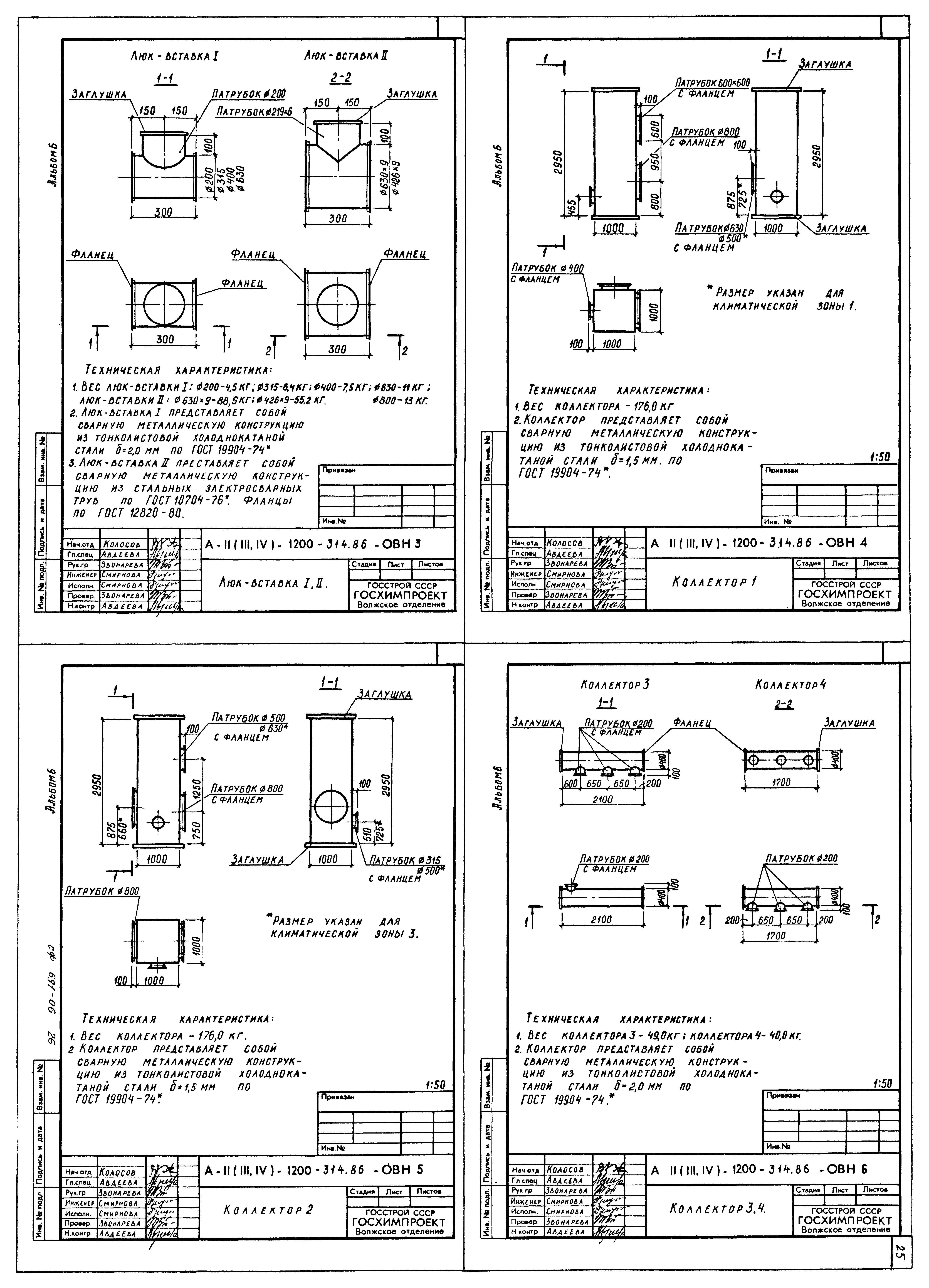 Типовой проект А-II,III,IV-1200-315.86