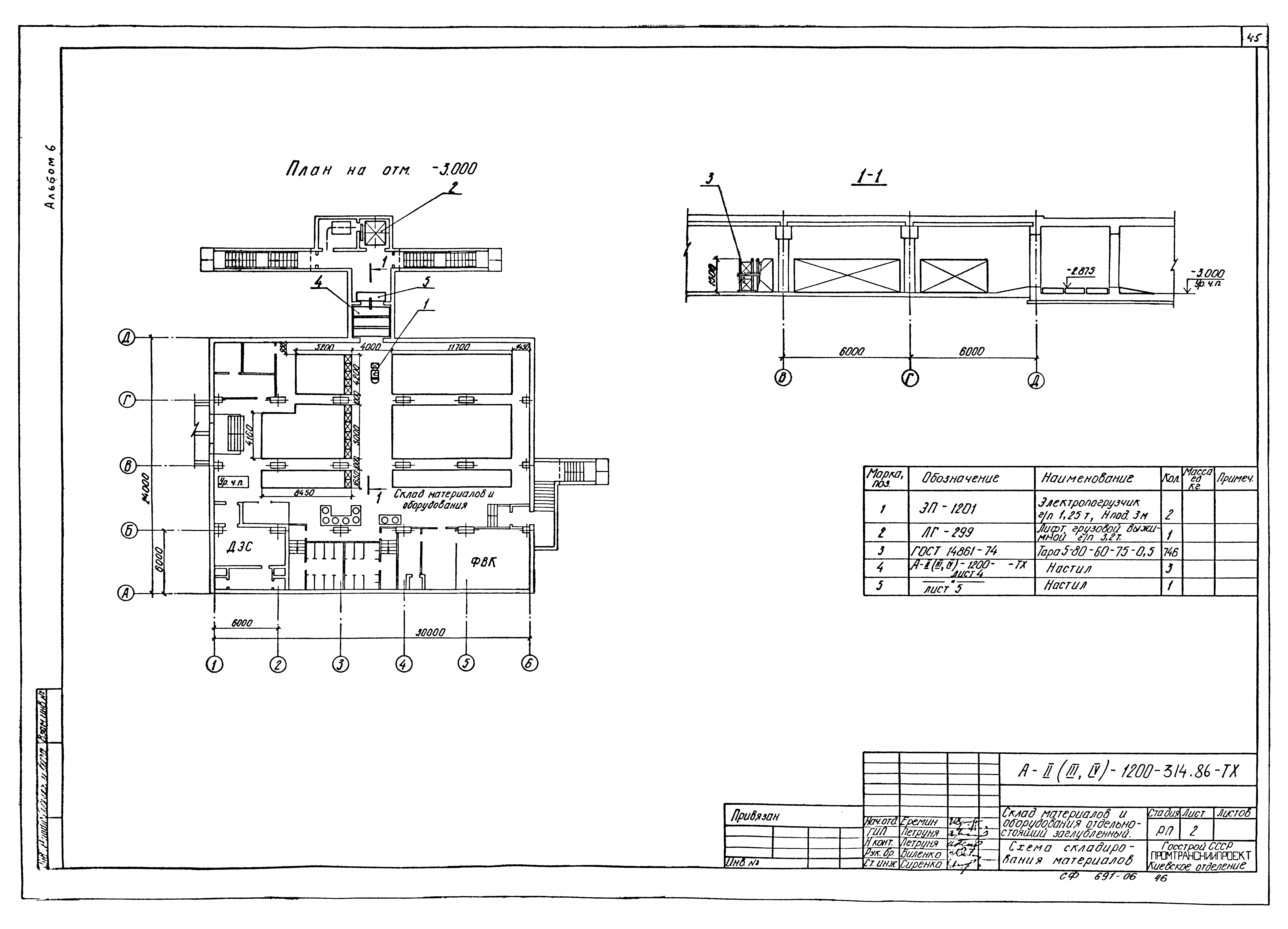 Типовой проект А-II,III,IV-1200-315.86