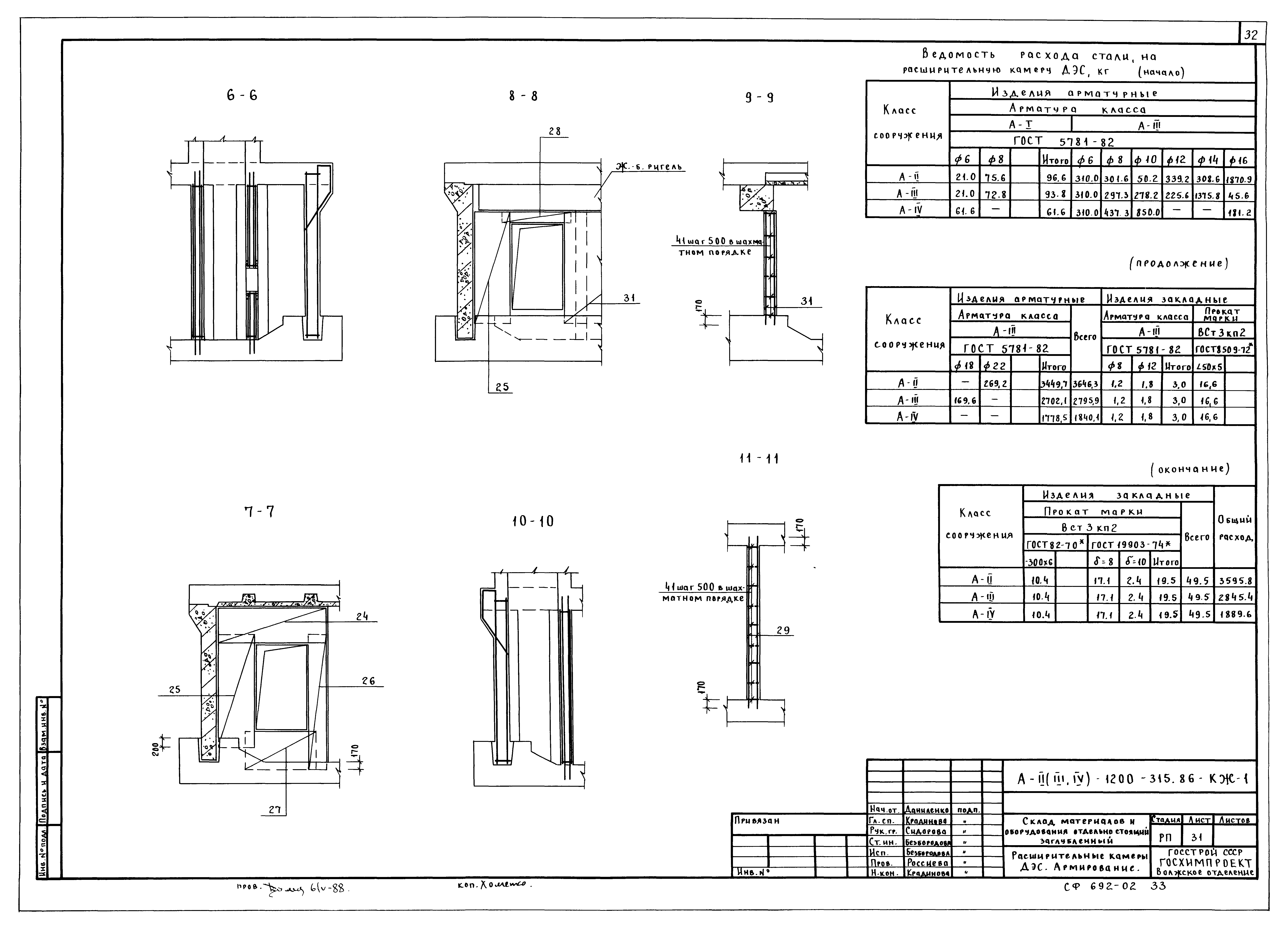Типовой проект А-II,III,IV-1200-315.86