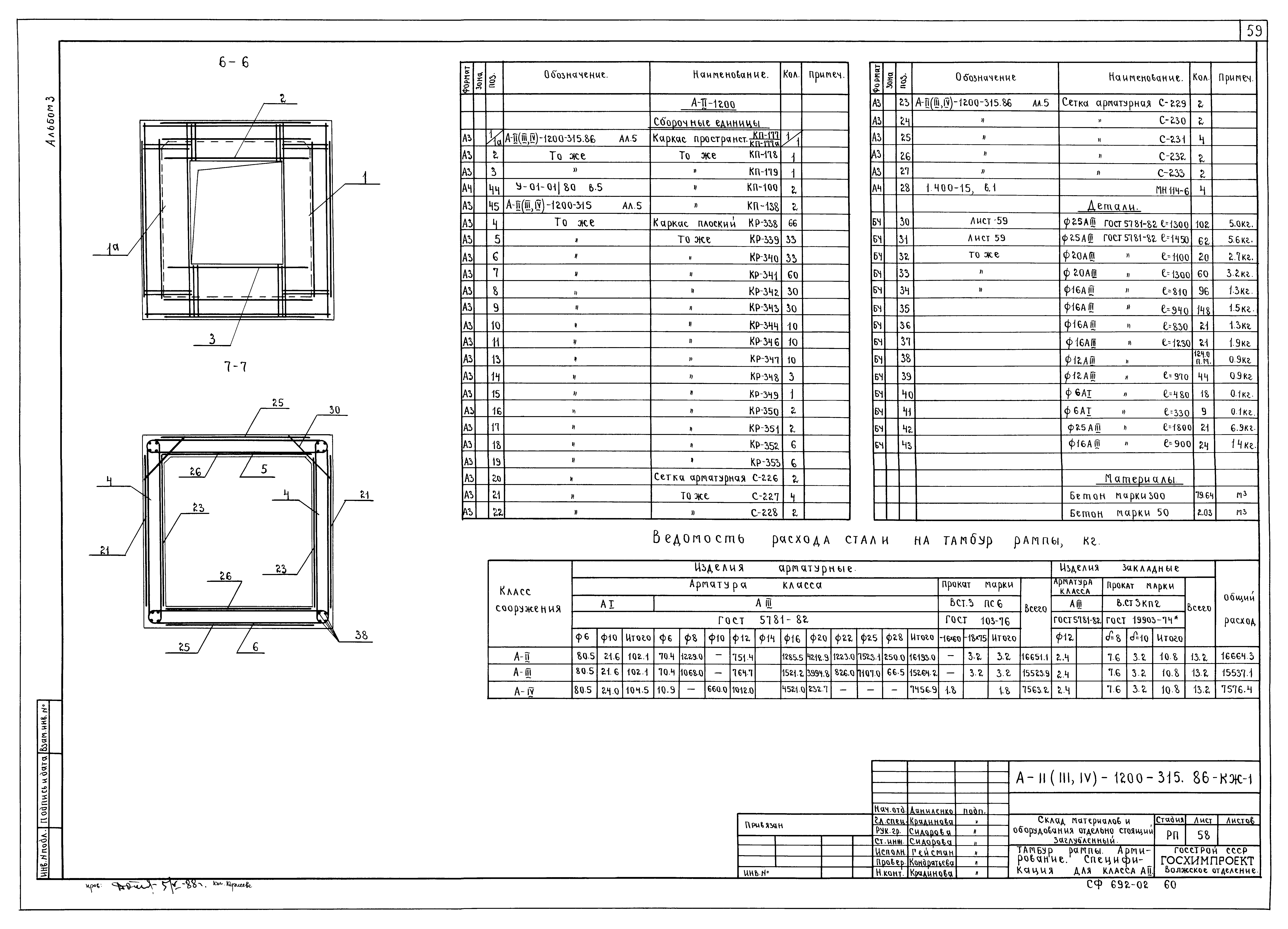 Типовой проект А-II,III,IV-1200-315.86