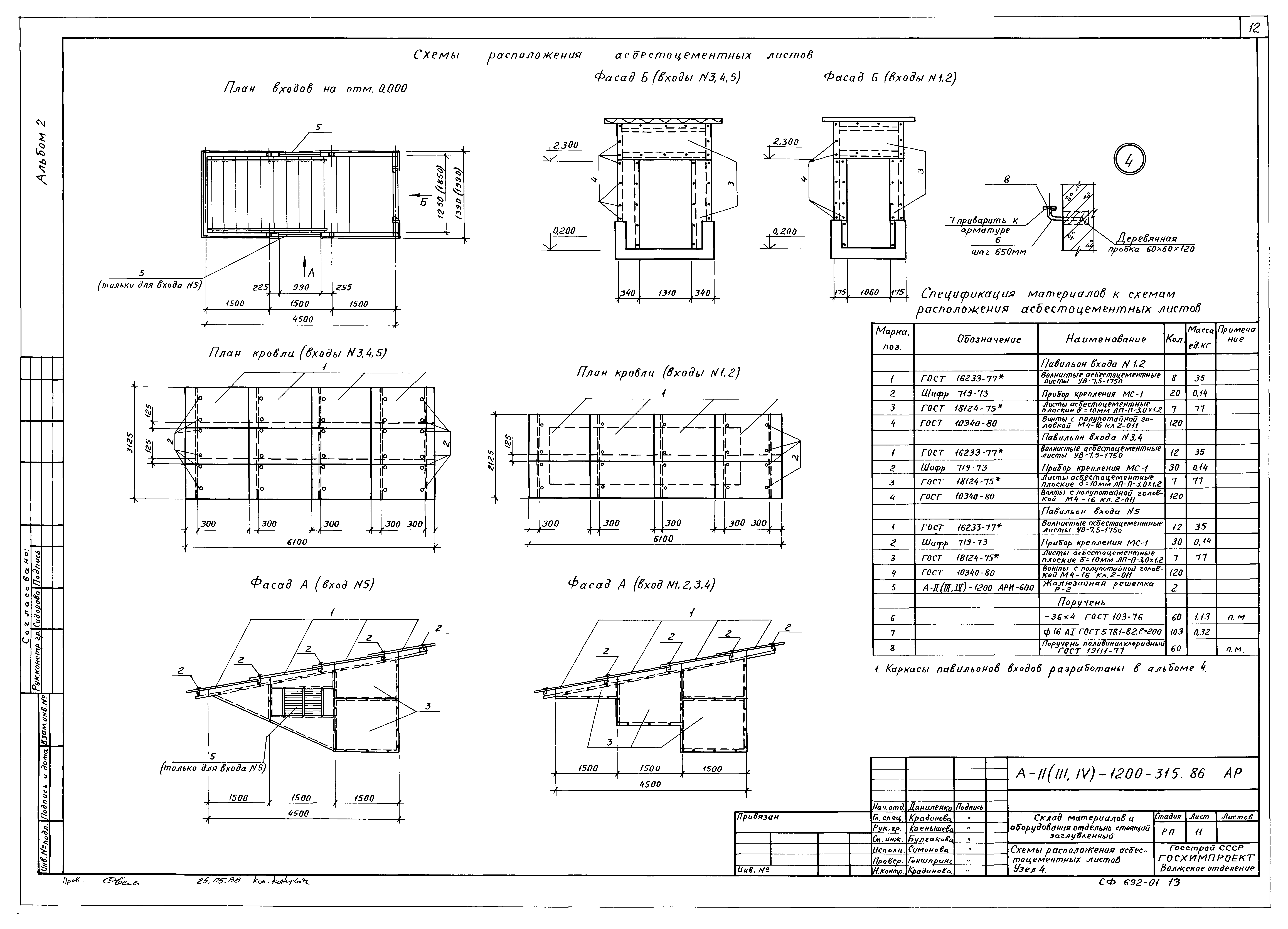 Типовой проект А-II,III,IV-1200-315.86