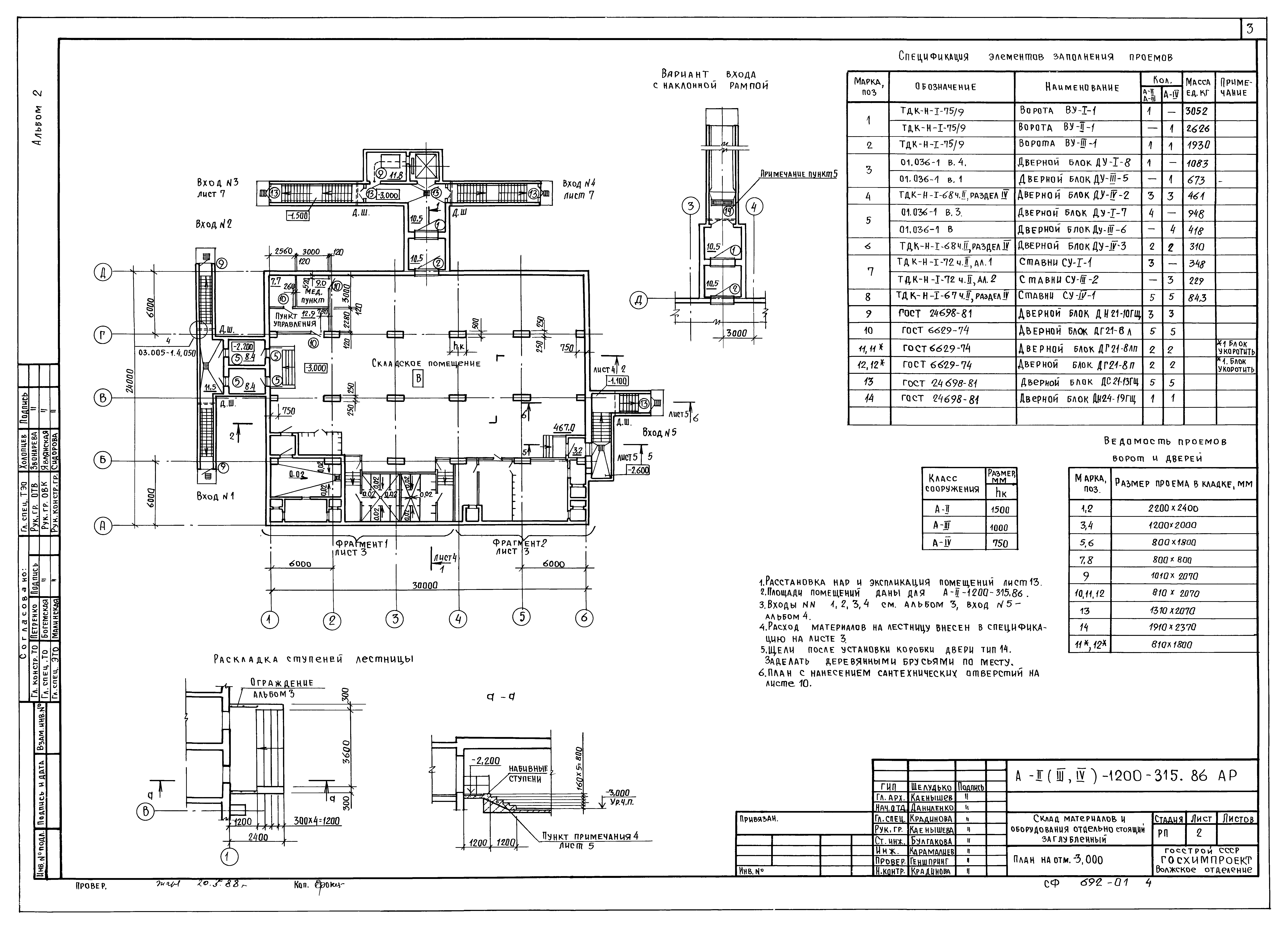 Типовой проект А-II,III,IV-1200-315.86