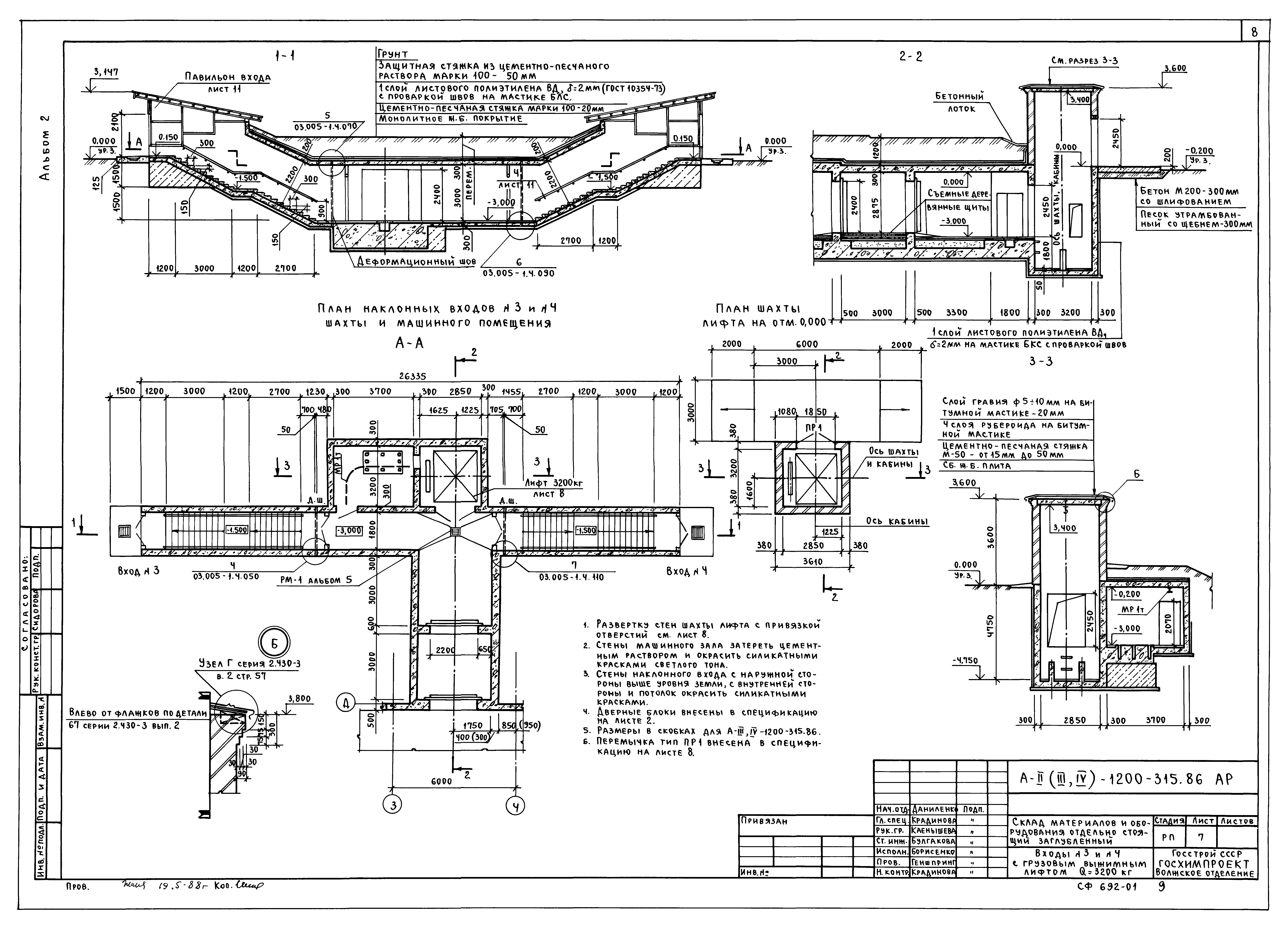 Типовой проект А-II,III,IV-1200-315.86