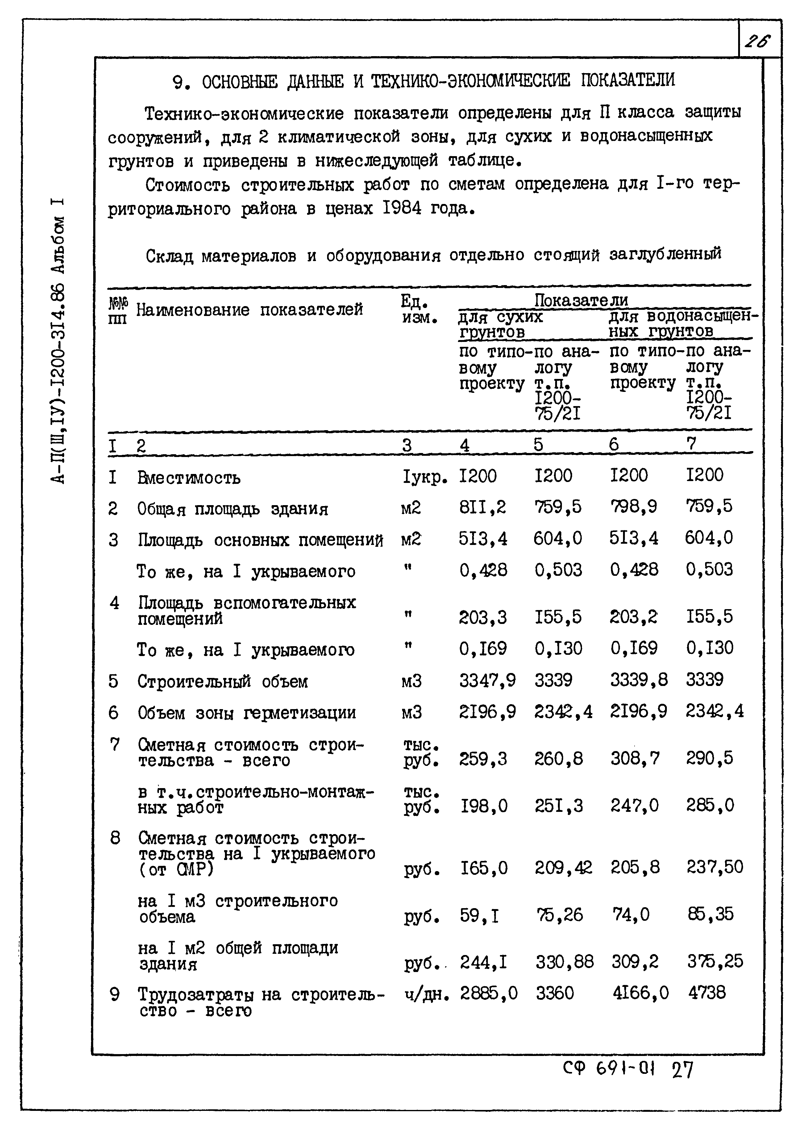 Типовой проект А-II,III,IV-1200-315.86