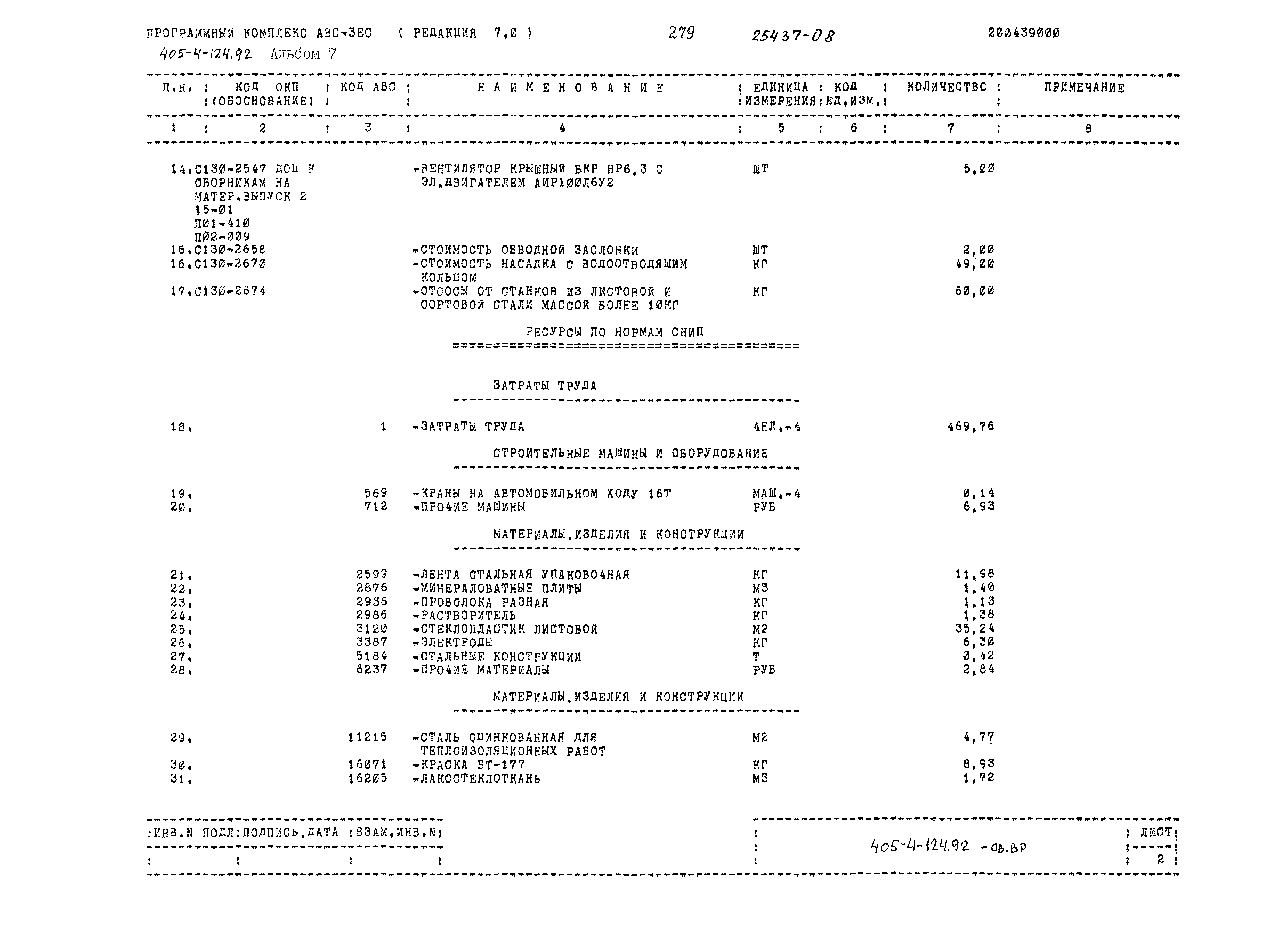 Типовой проект 405-4-124.92