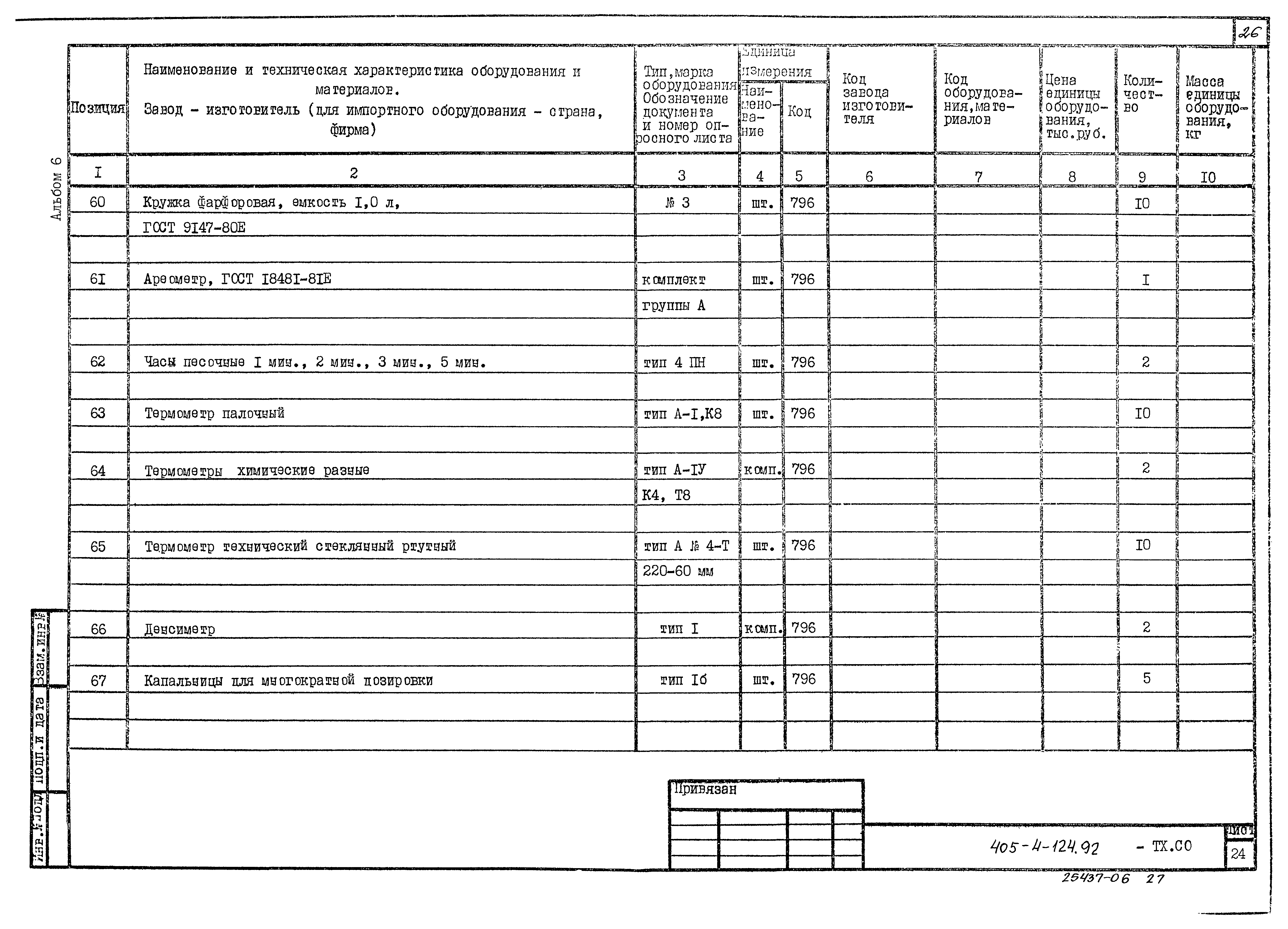 Типовой проект 405-4-124.92