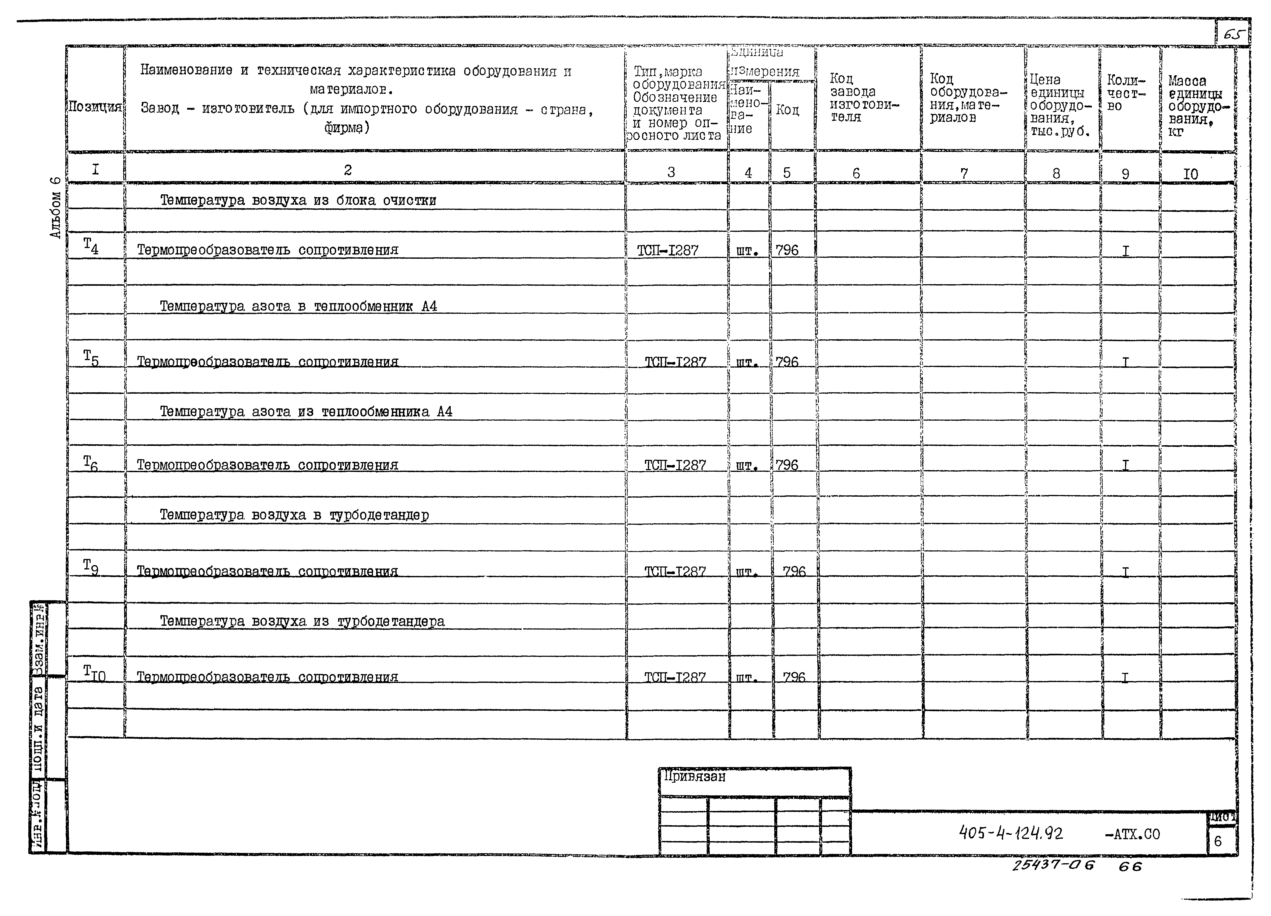 Типовой проект 405-4-124.92